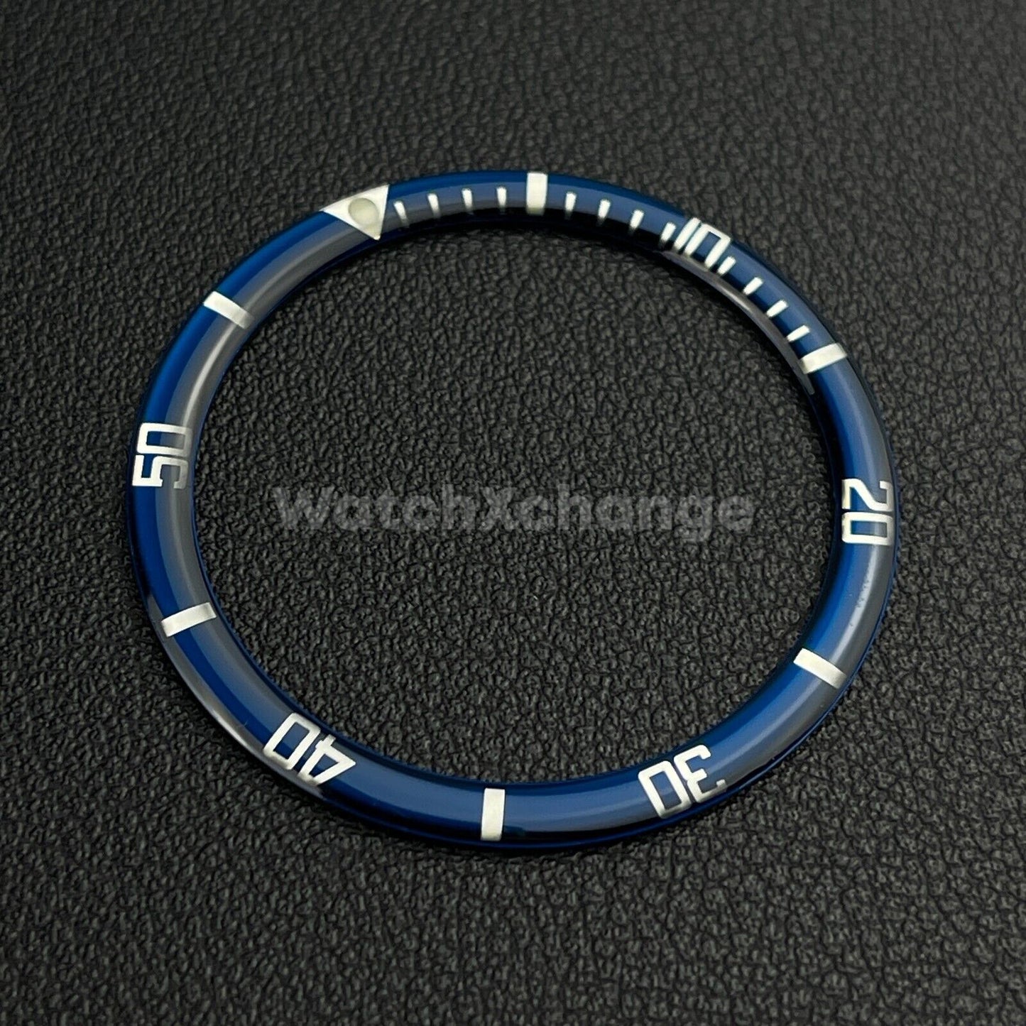 Blue & Silver 38mm Flat Resin Bezel Insert For Divers Watch Seiko Mod SKX SRPD