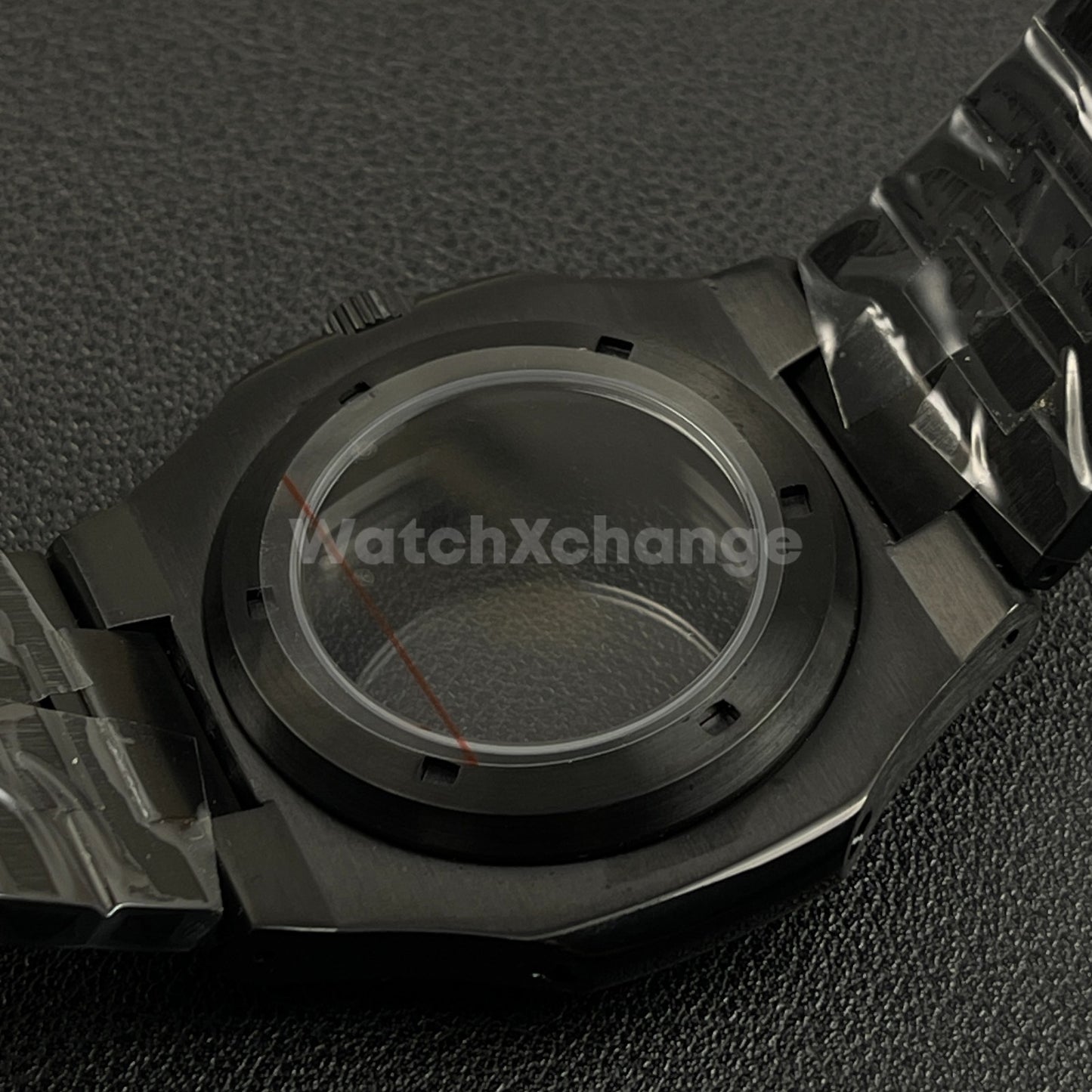 Black 40mm Square Watch Case for Nautilus Style Watches for NH34 NH35 NH36