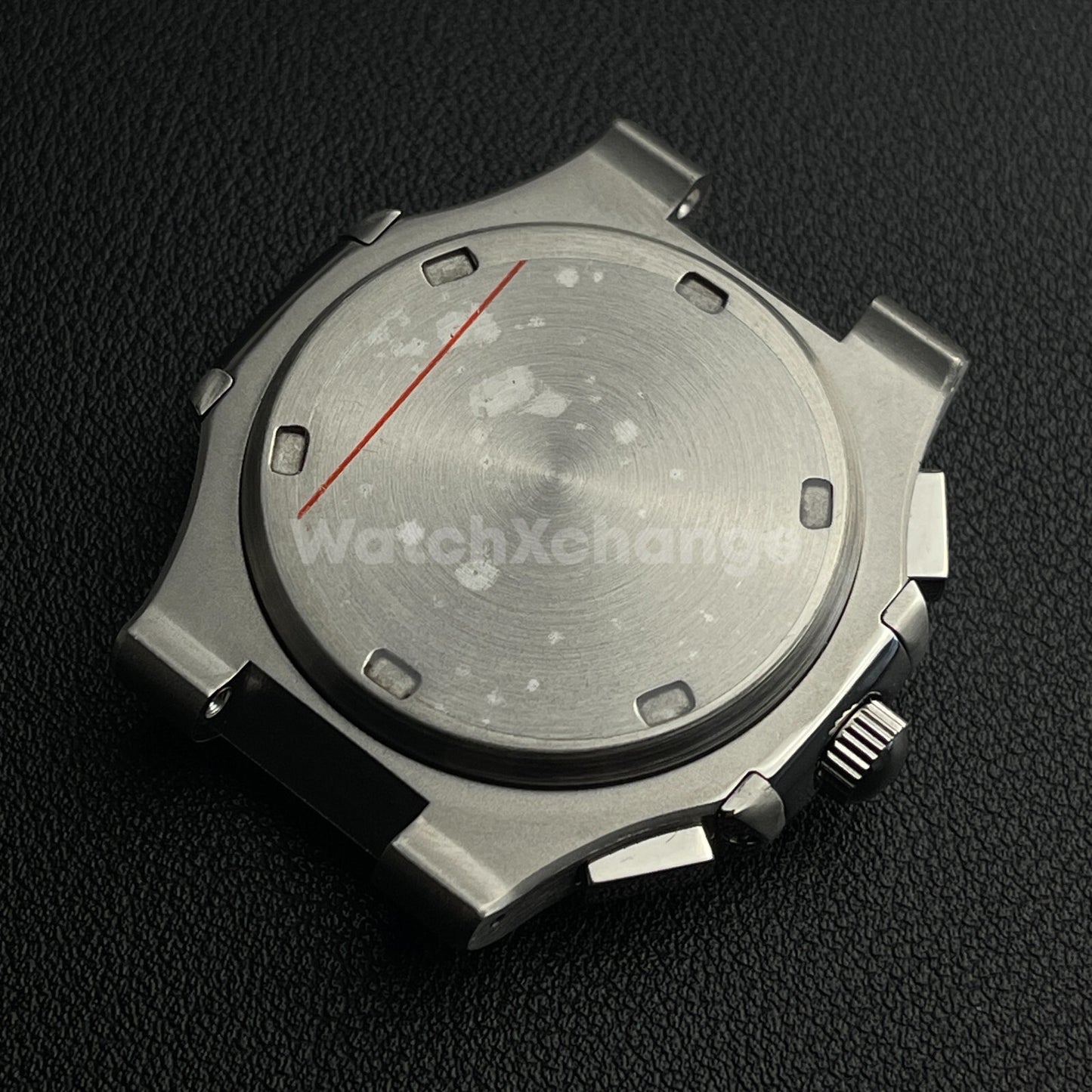 40mm Silver Stainless Steel Watch Case with Strap for VK63 Quartz Movement