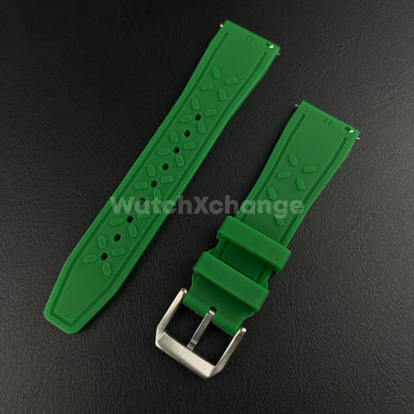 Green Rubber Strap For IWC Pilot Portugal Portofino Quick Release 20 21 22mm