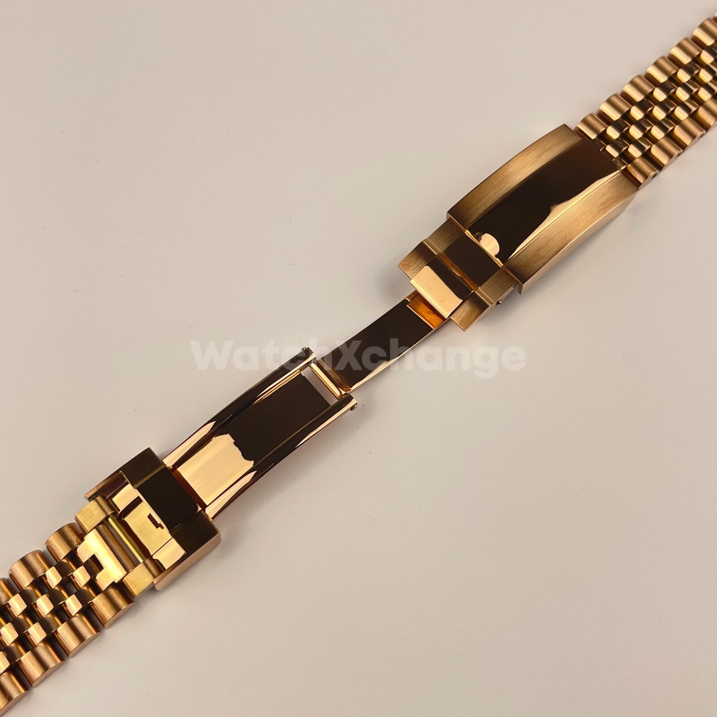 20mm Rose Gold Jubilee Strap Watchband Bracelet For Rolex Sub GMT