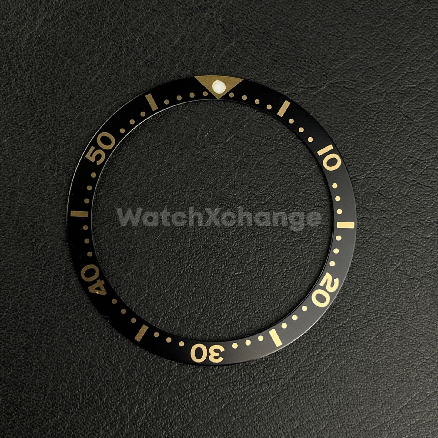 Black & Gold 39mm Flat Aluminium Bezel Insert For Divers Watch Seiko Mod Turtle