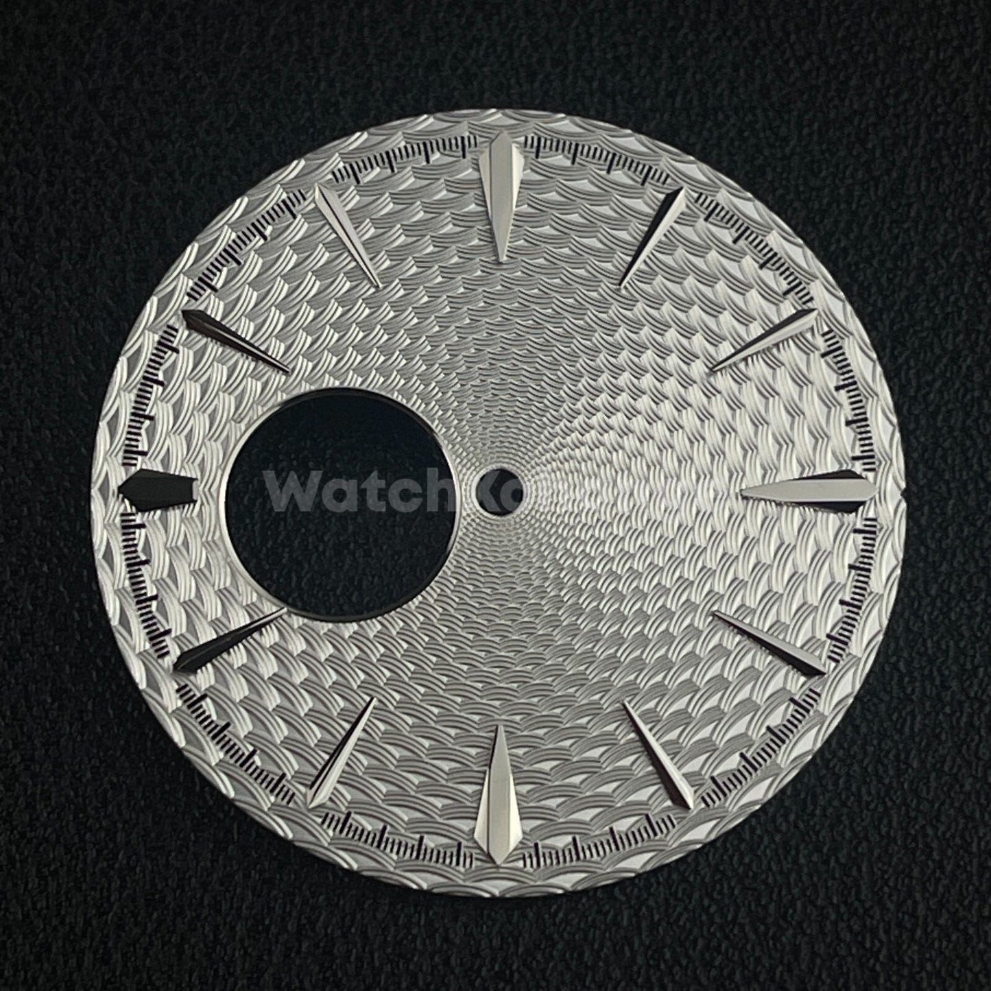 35mm Silver Cocktail Texture Watch Dial Face For Seiko NH38 Movement