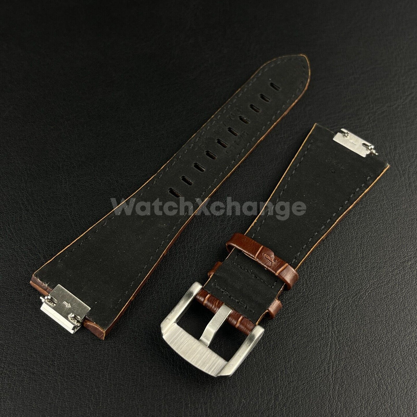 27mm Brown Leather Strap For TISSOT PRX Powermatic 80 Watch Band 40mm
