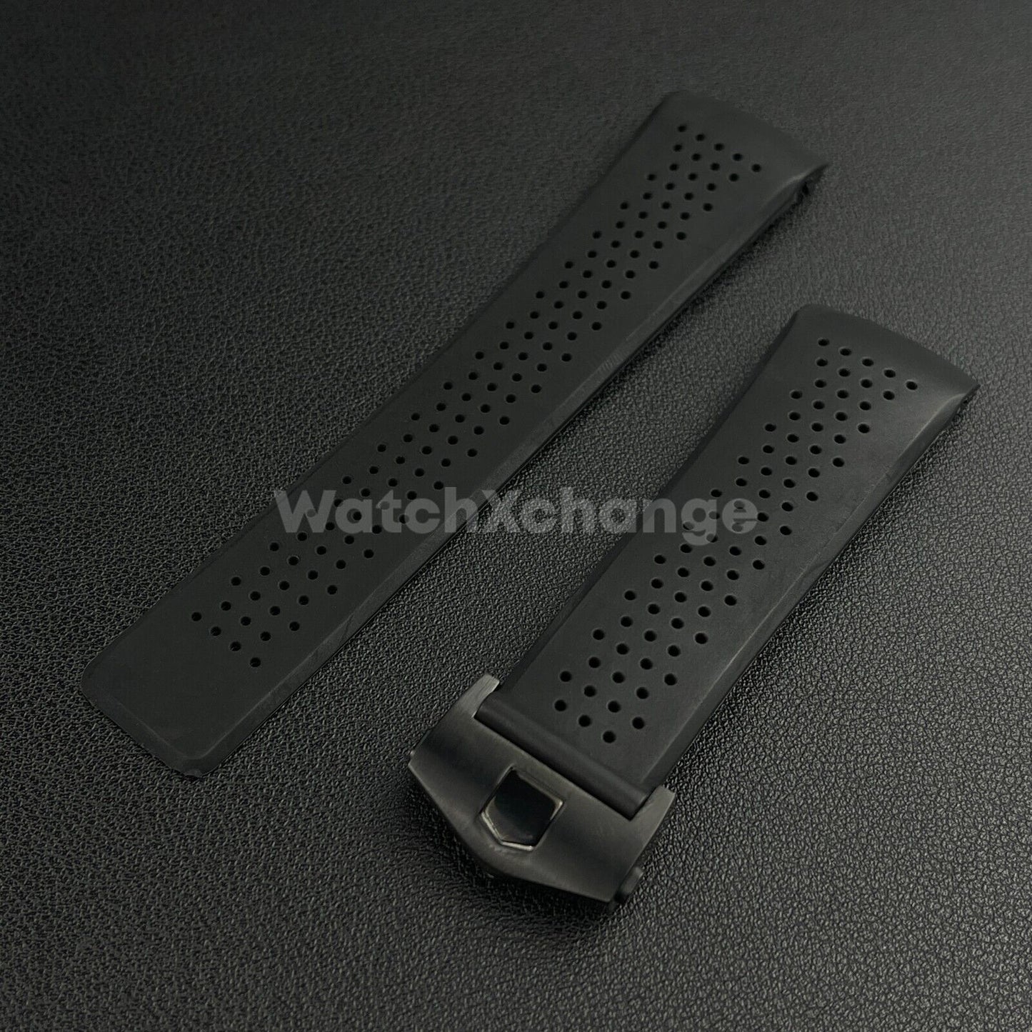 Rubber Silicone Watch Strap Band Mens Breathable Waterproof 24mm Fit TAG Heuer