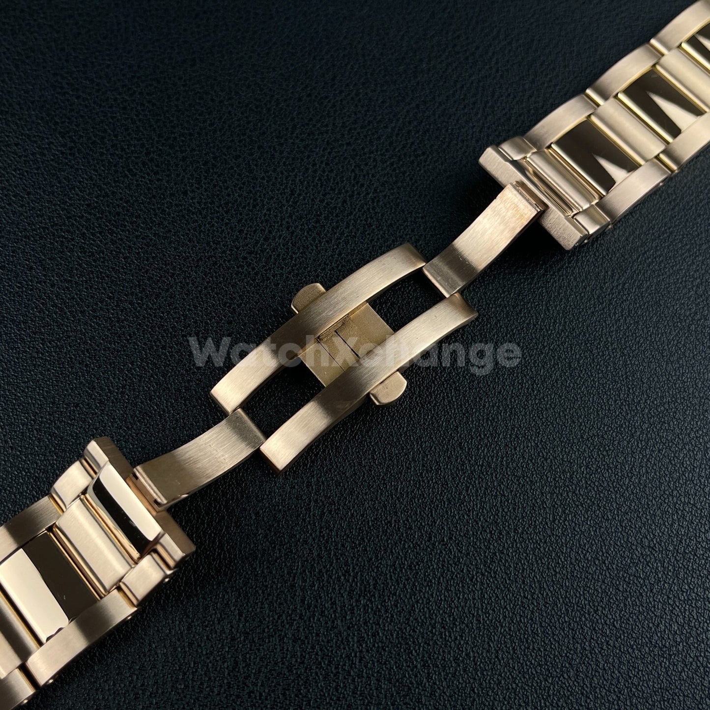 23mm Rose Gold Stainless Steel Watch Band Strap For Cartier Calibre W7100015