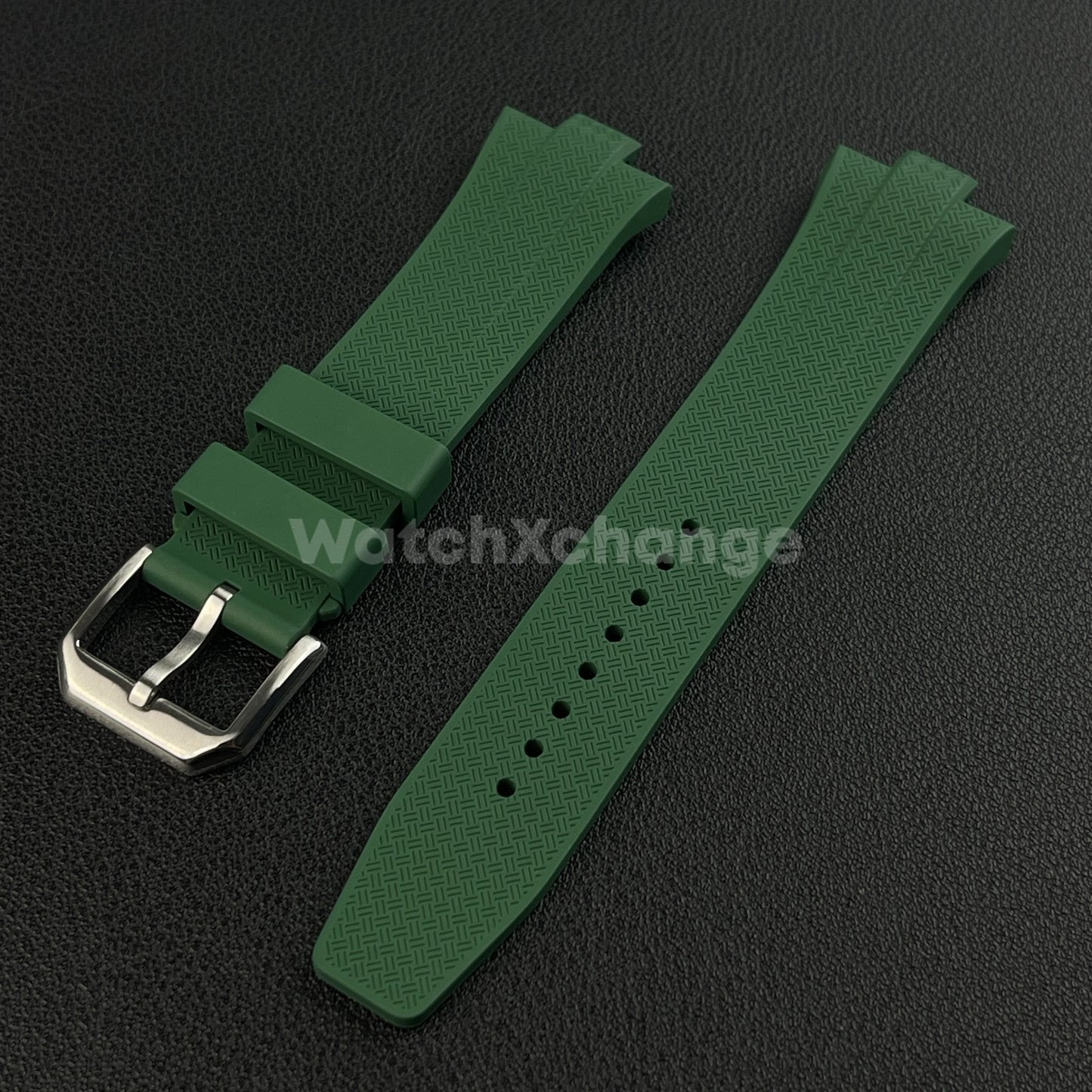Green Rubber Watch Strap For Citizen Tsuyosa NJ0150 NJ0151ME NJ01510158 9mm