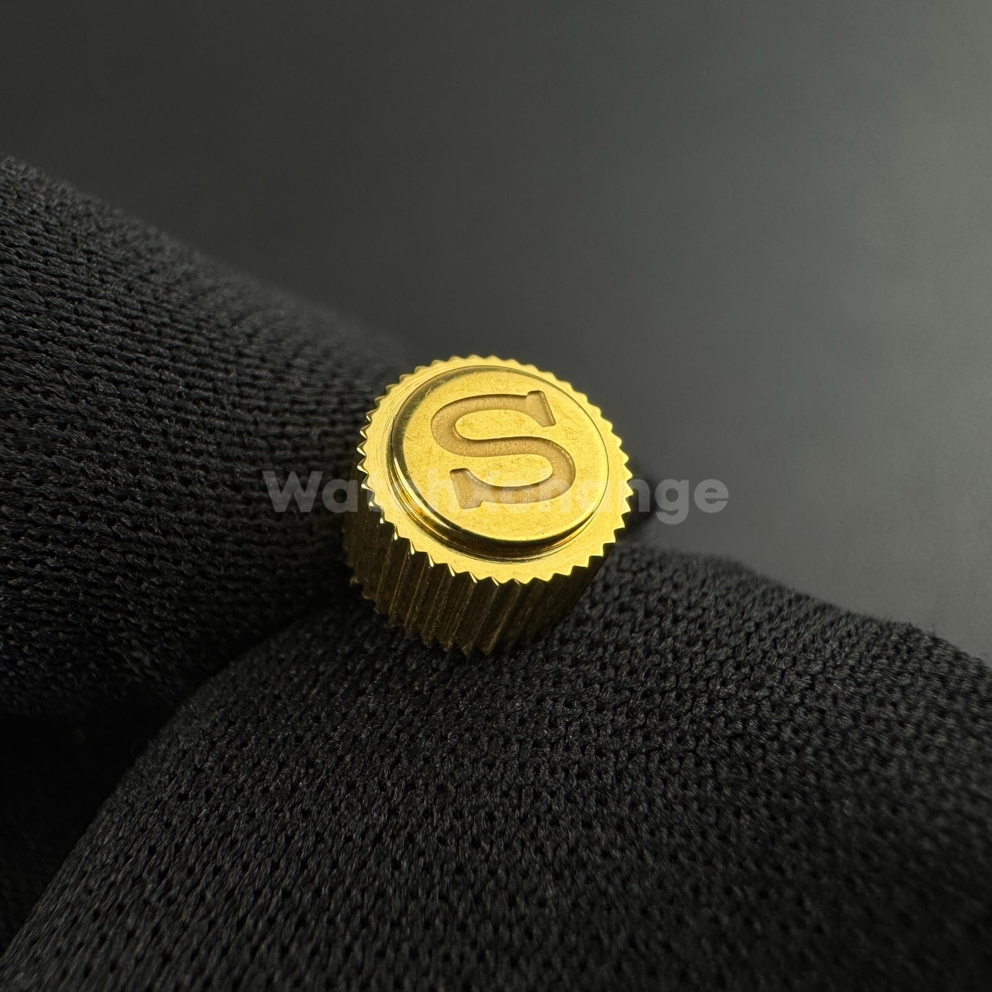 Gold Screw-in Engraved "S" Crown for Seiko SKX007 SKX009 NH35 NH36 SRPD
