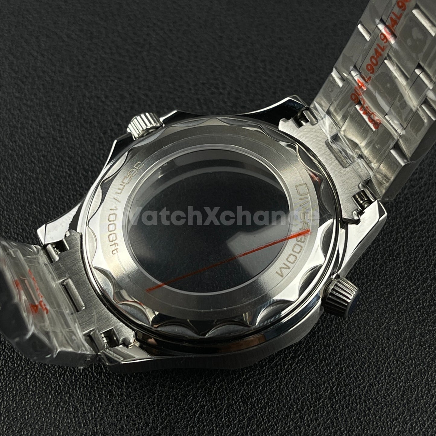 41mm Silver Stainless Steet Sapphire Glass Watch Case fit NH35 NH36 Seamaster