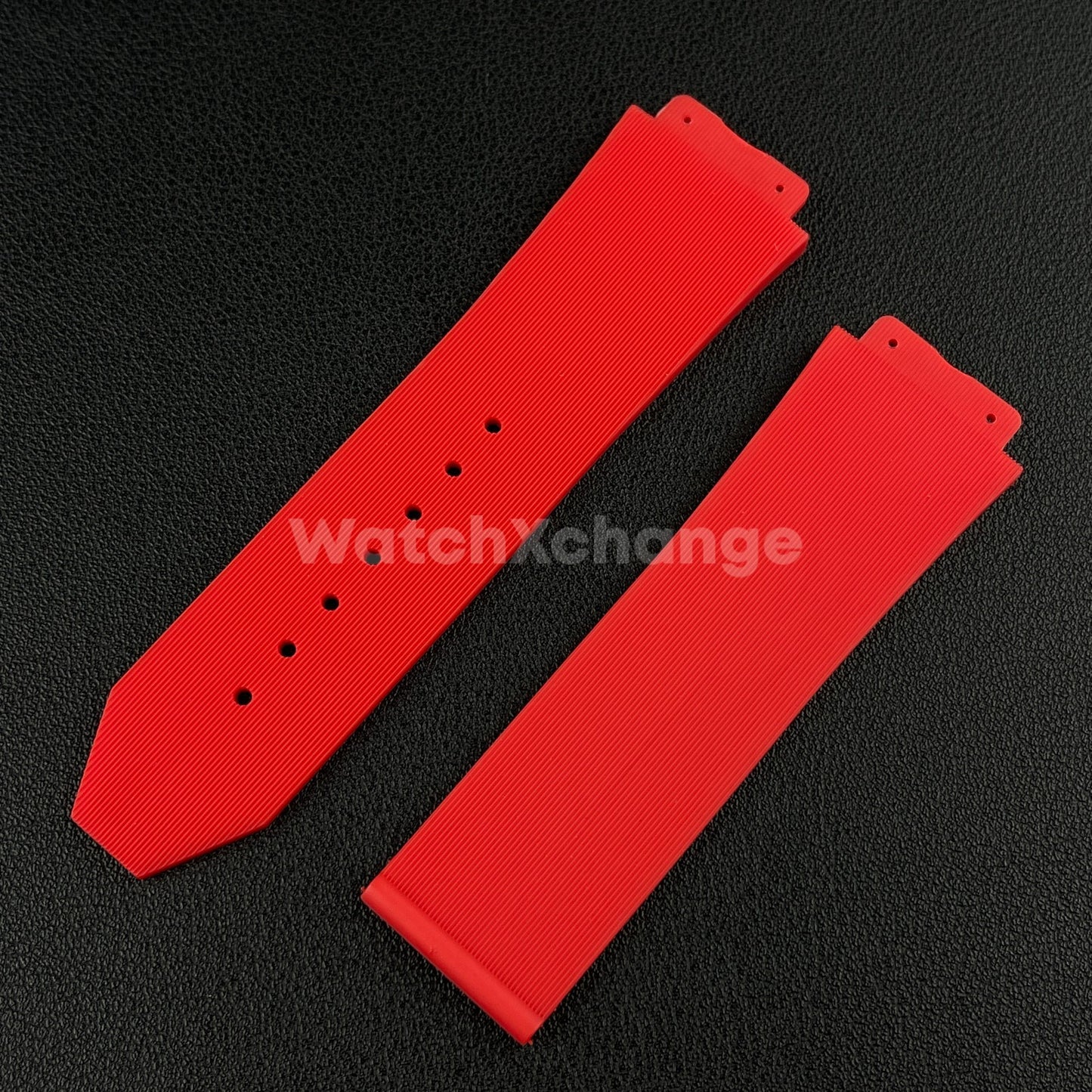 Red Rubber Silicone Watch Strap Waterproof Band 26*19mm Fit HUBLOT BIG BANG