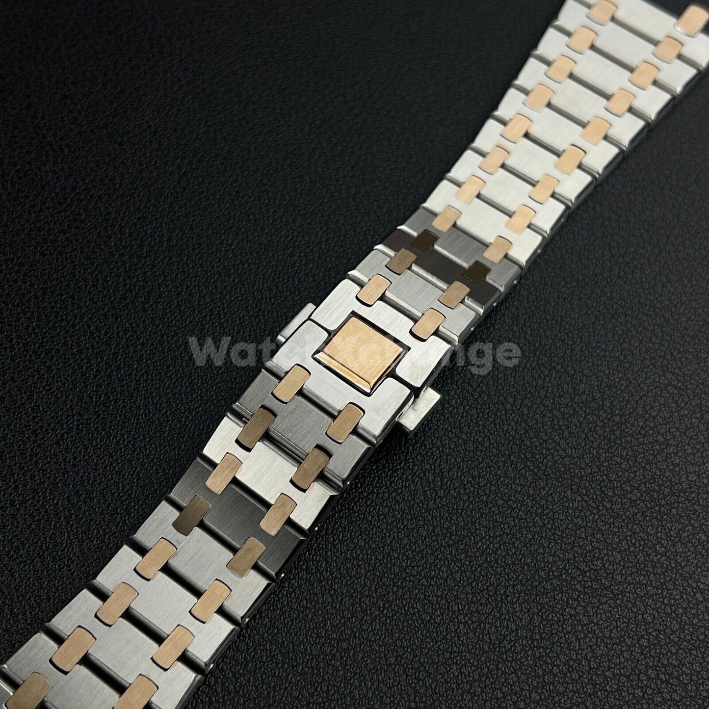 Silver & Rose Gold 26mm Watch Strap Band For Audemars Piguet Bracelet Royal Oak