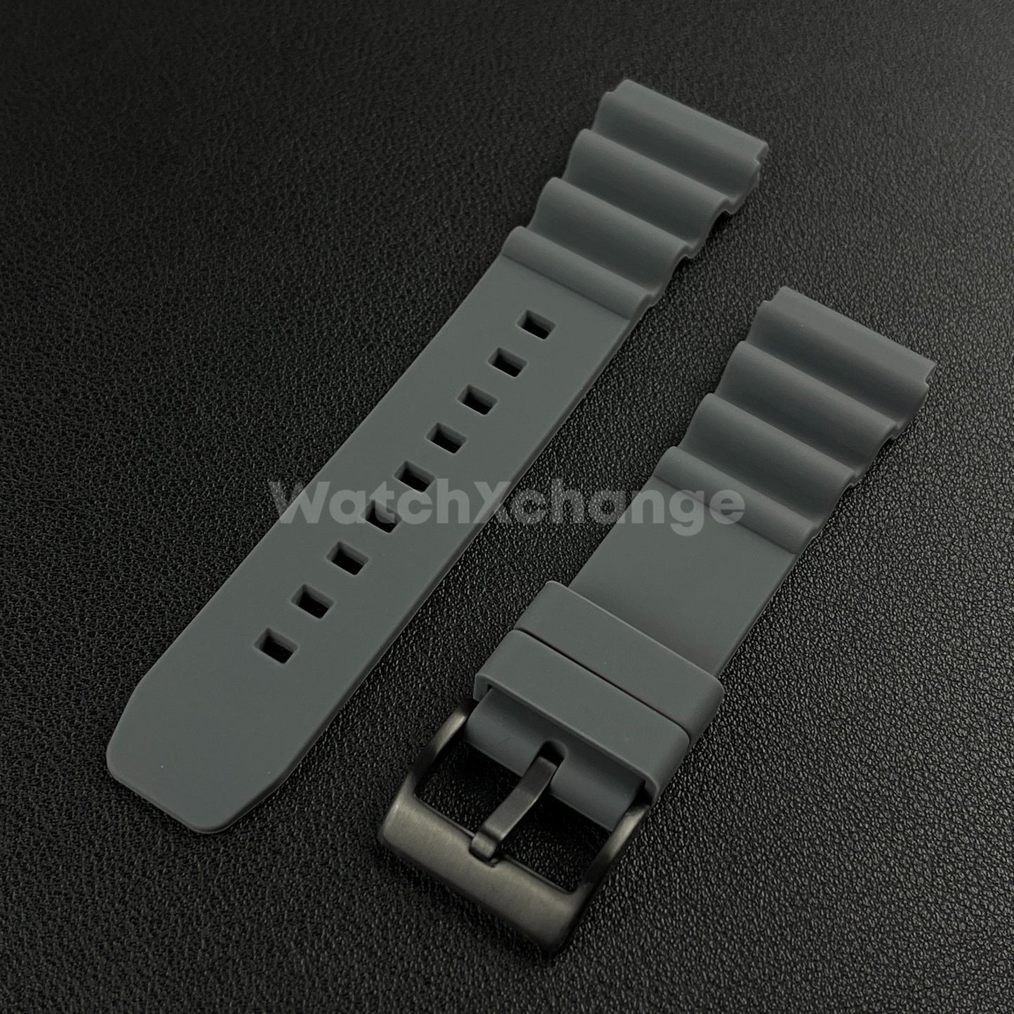 Grey Rubber Watch Strap Band For Rolex Seiko SKX007 Citizen Universal 20/22mm