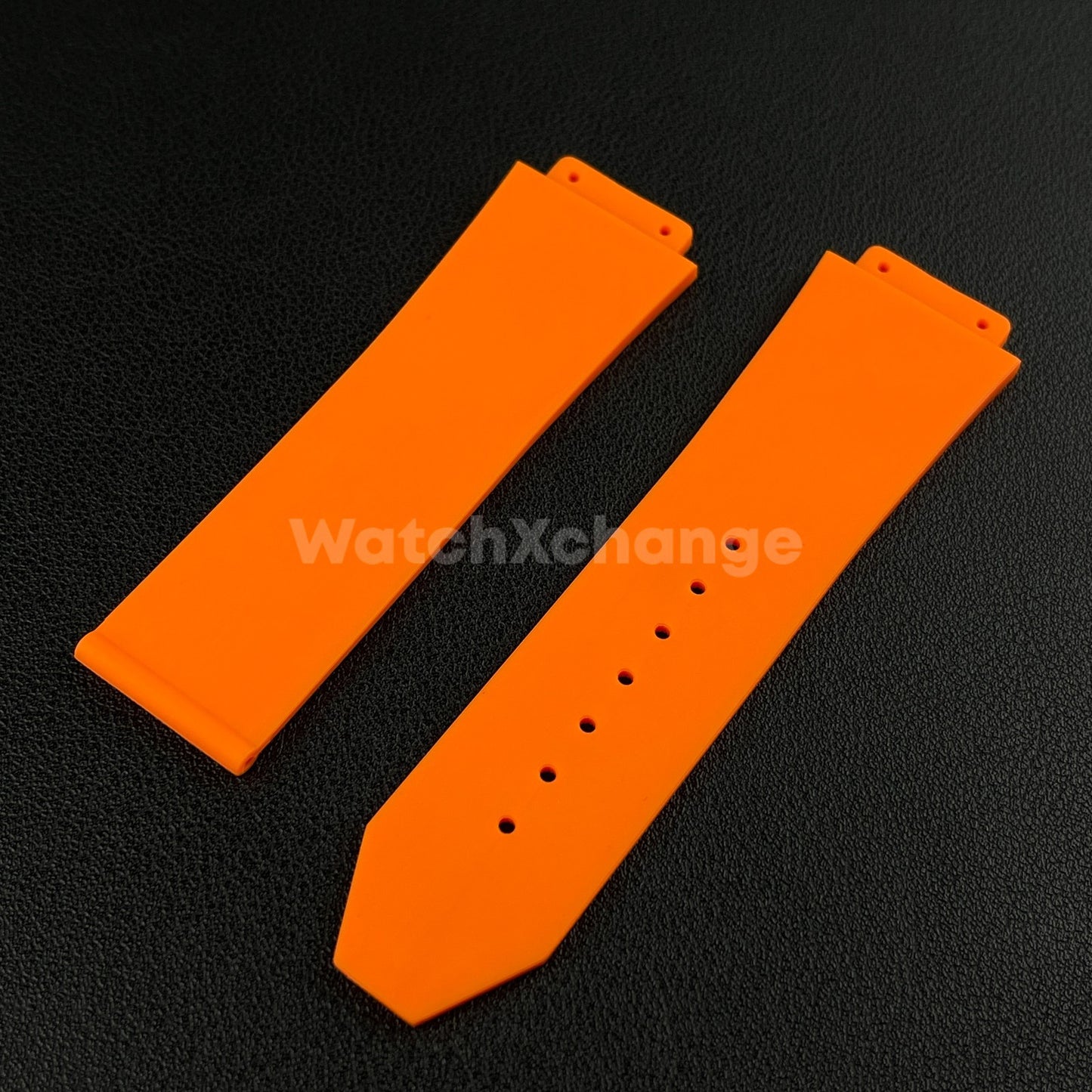 Orange Rubber Silicone Watch Strap Waterproof Band 26*19mm Fit HUBLOT BIG BANG