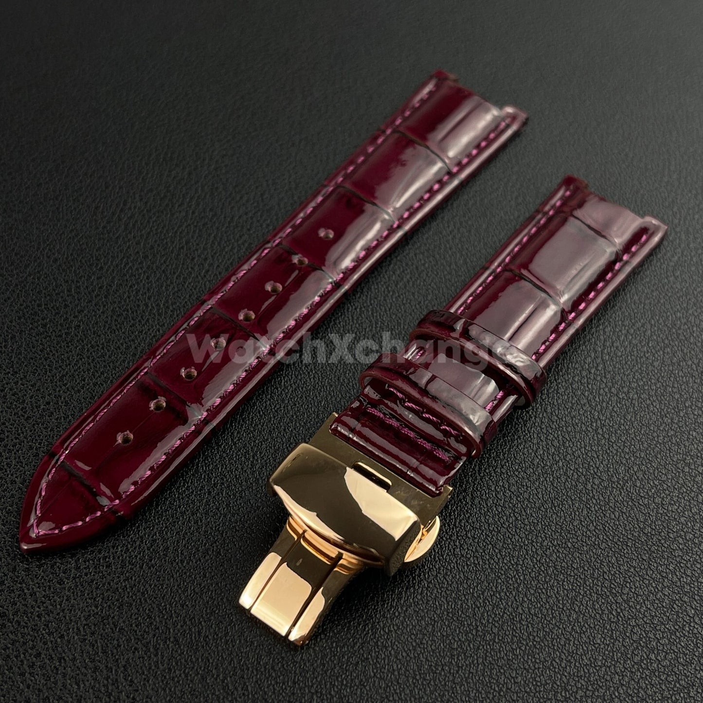 Purple Leather Watch Straps For Michael Kors MK6985 MK6986 MK2425 MK2433 20mm