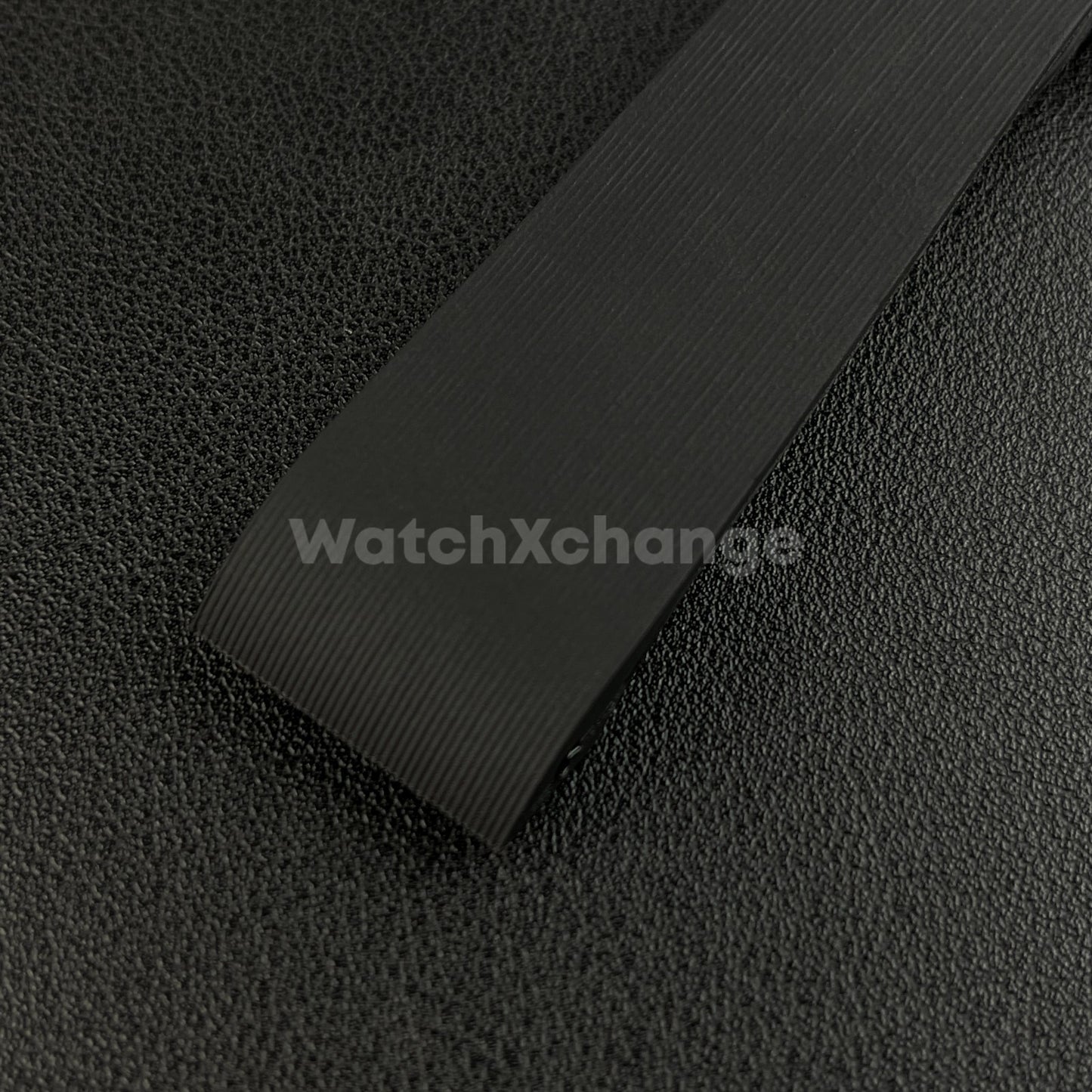 25mm Black Rubber Silicone Strap Band fit Cartier Santos Watches Clasp Buckle