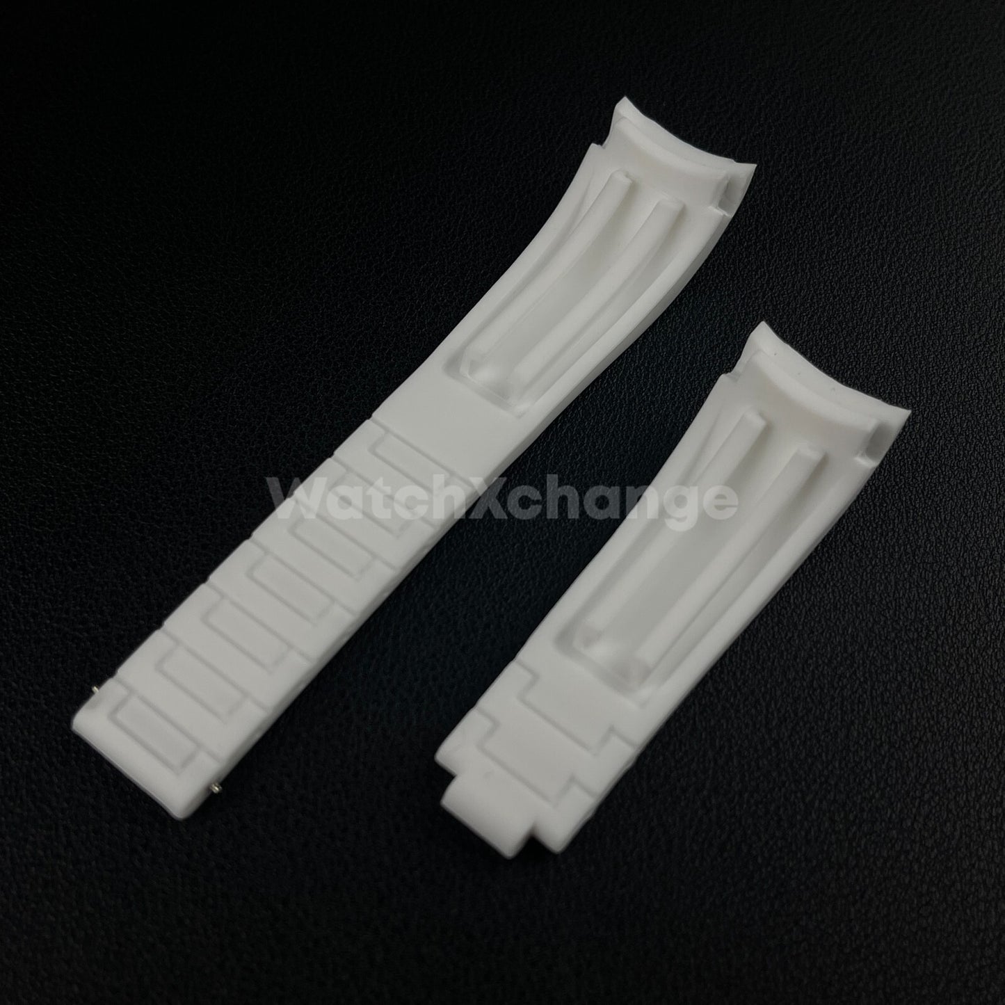 White 20mm Replacement Submariner GMT Silicone Rubber Watch Strap Band For Rolex