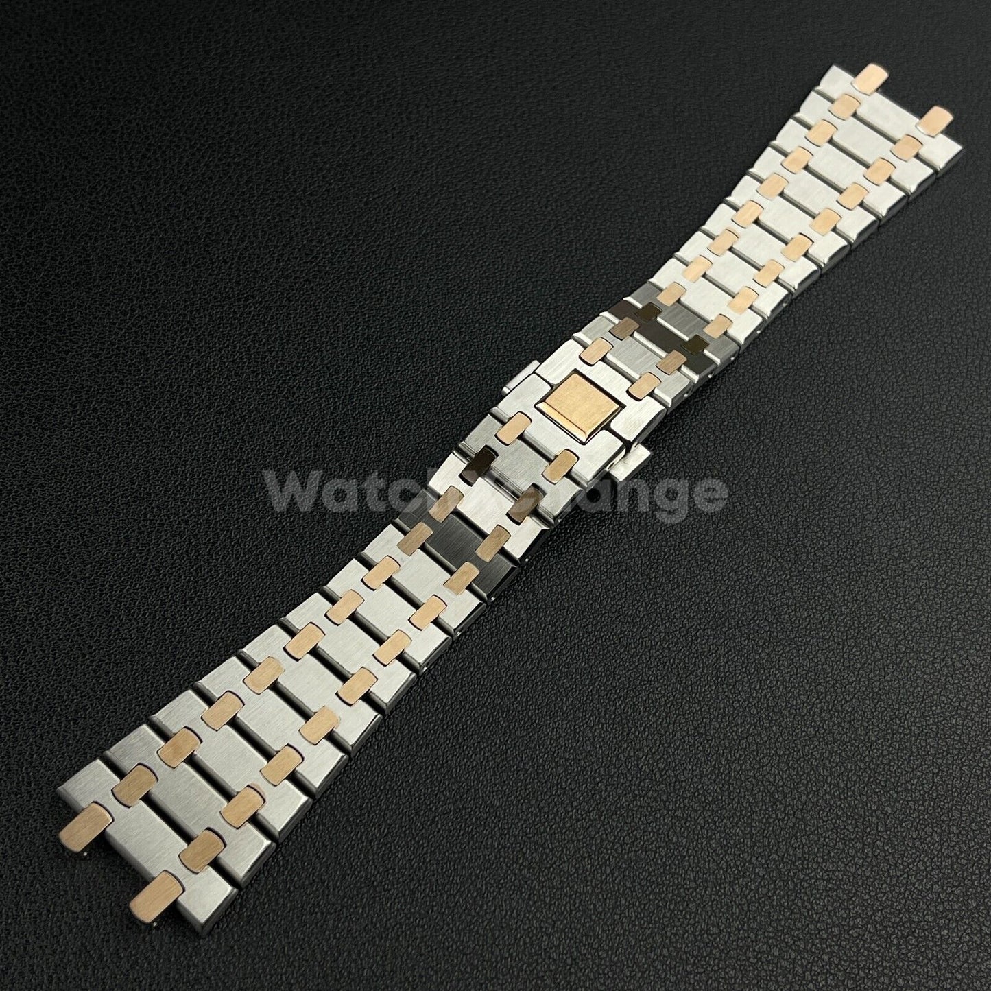 Silver & Rose Gold 26mm Watch Strap Band For Audemars Piguet Bracelet Royal Oak