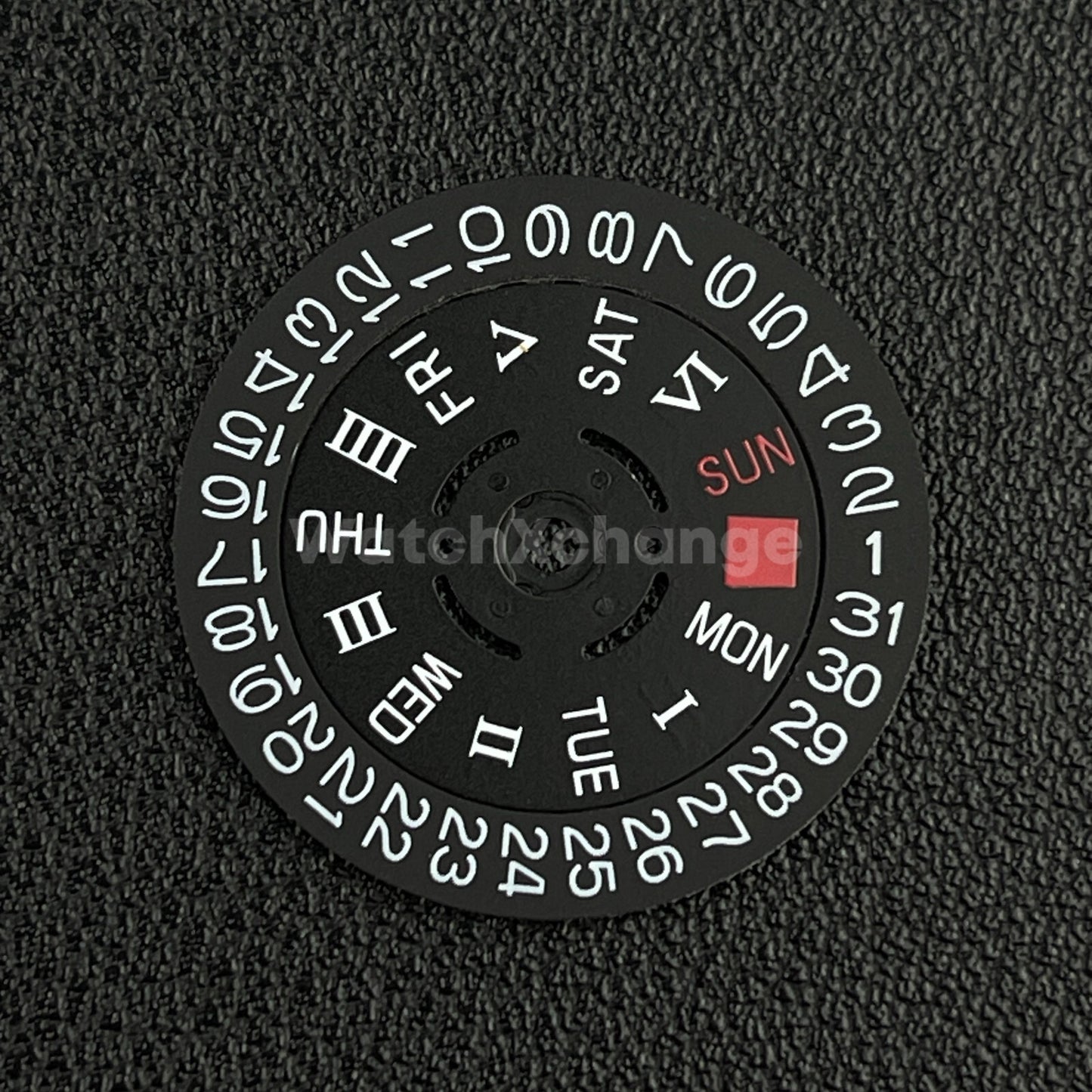 Roman Numeral & English Black White Day Week Date Disk Wheel for NH36 Movement