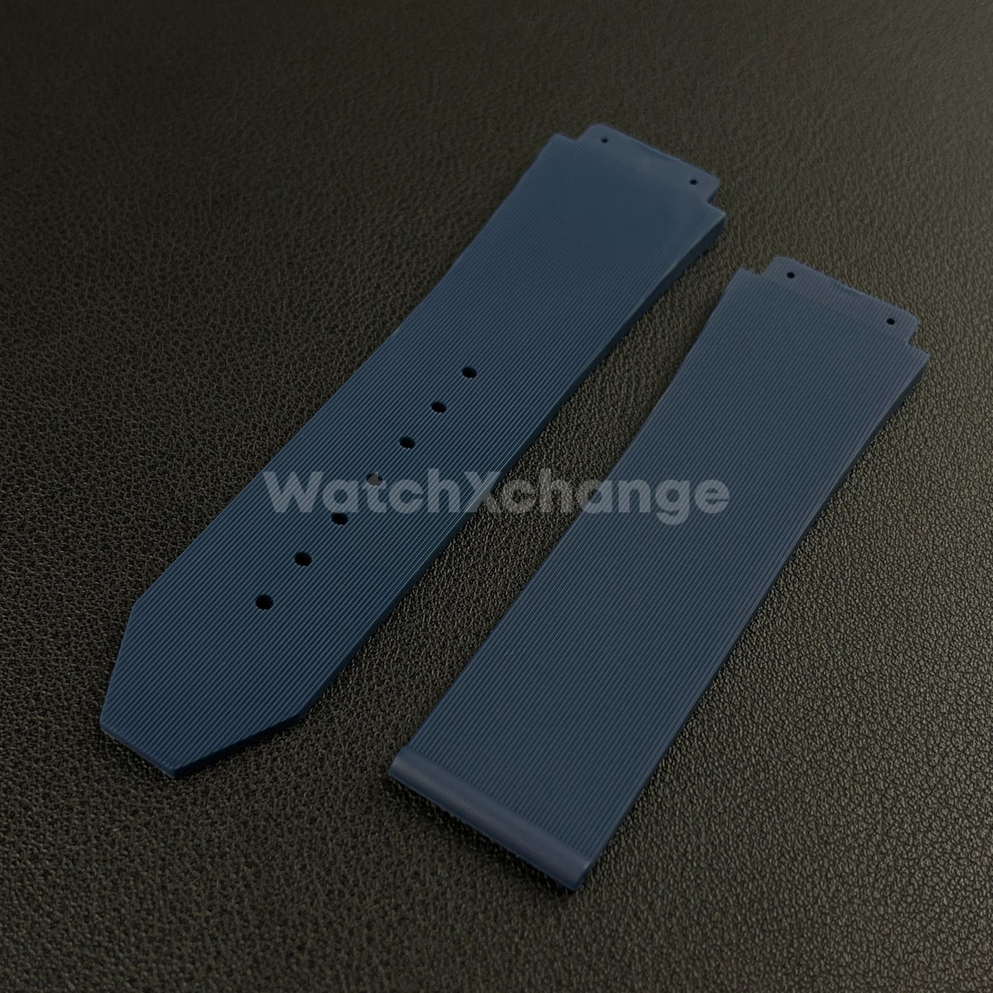 Blue Rubber Silicone Watch Strap Waterproof Band 26*19mm Fit HUBLOT BIG BANG