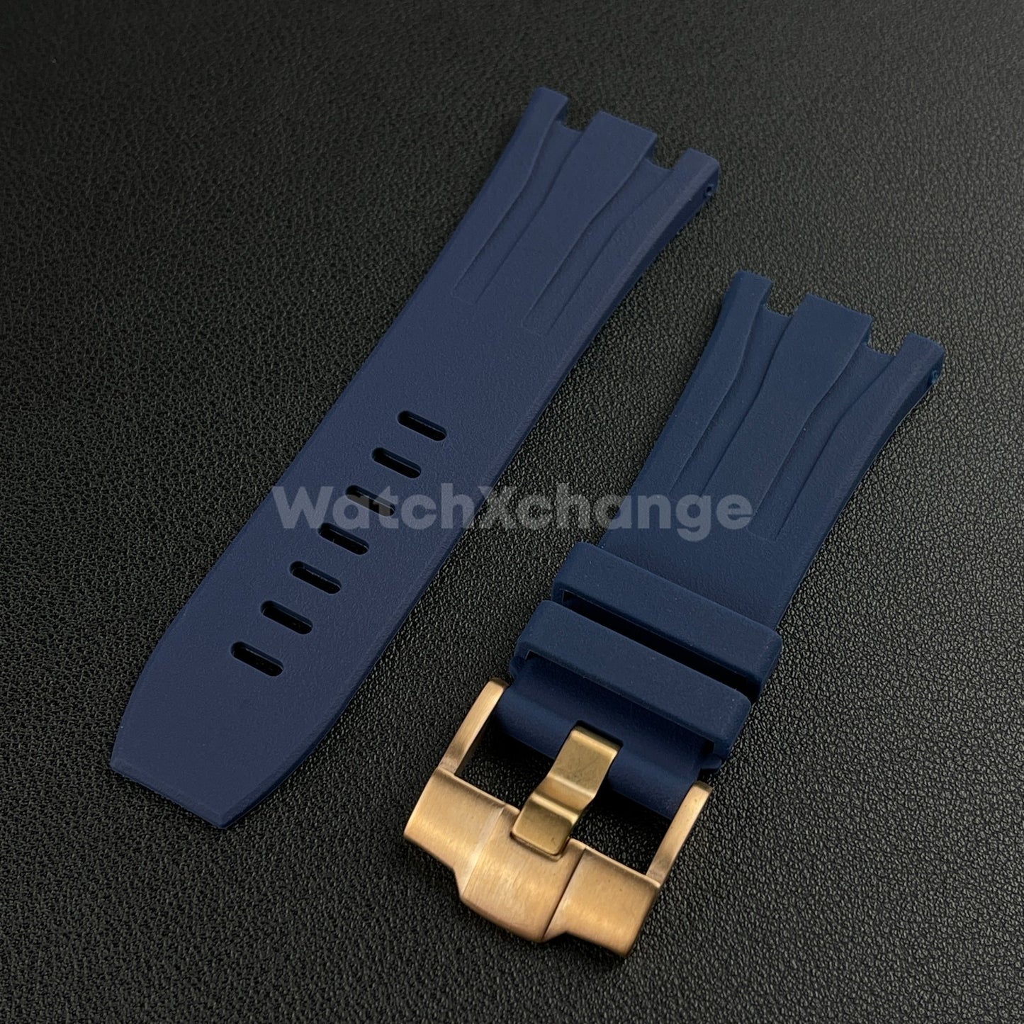 For Audemars Piguet Royal Oak Offshore 44mm Case 30mm Blue Rubber Watch Strap