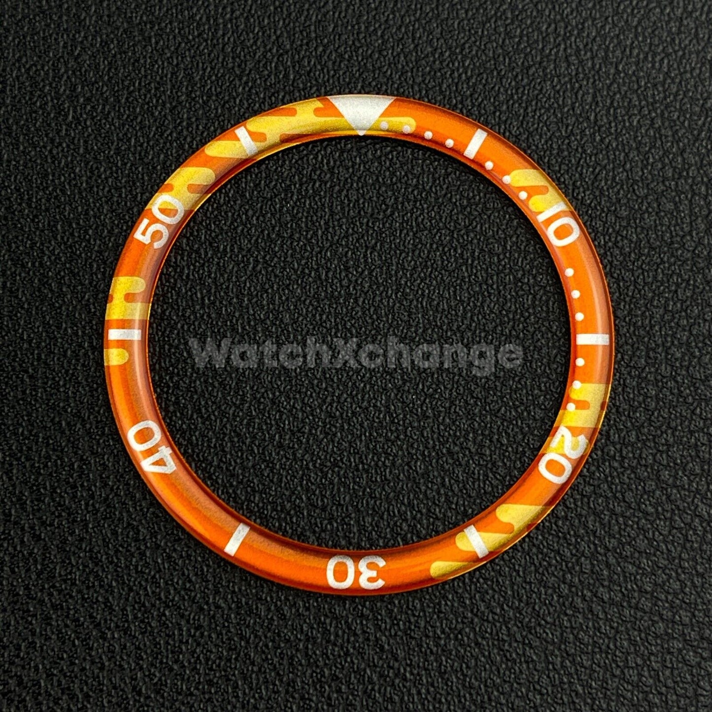 Orange & Yellow 38mm Flat Resin Bezel Insert For Divers Watch Seiko Mod SKX SRPD