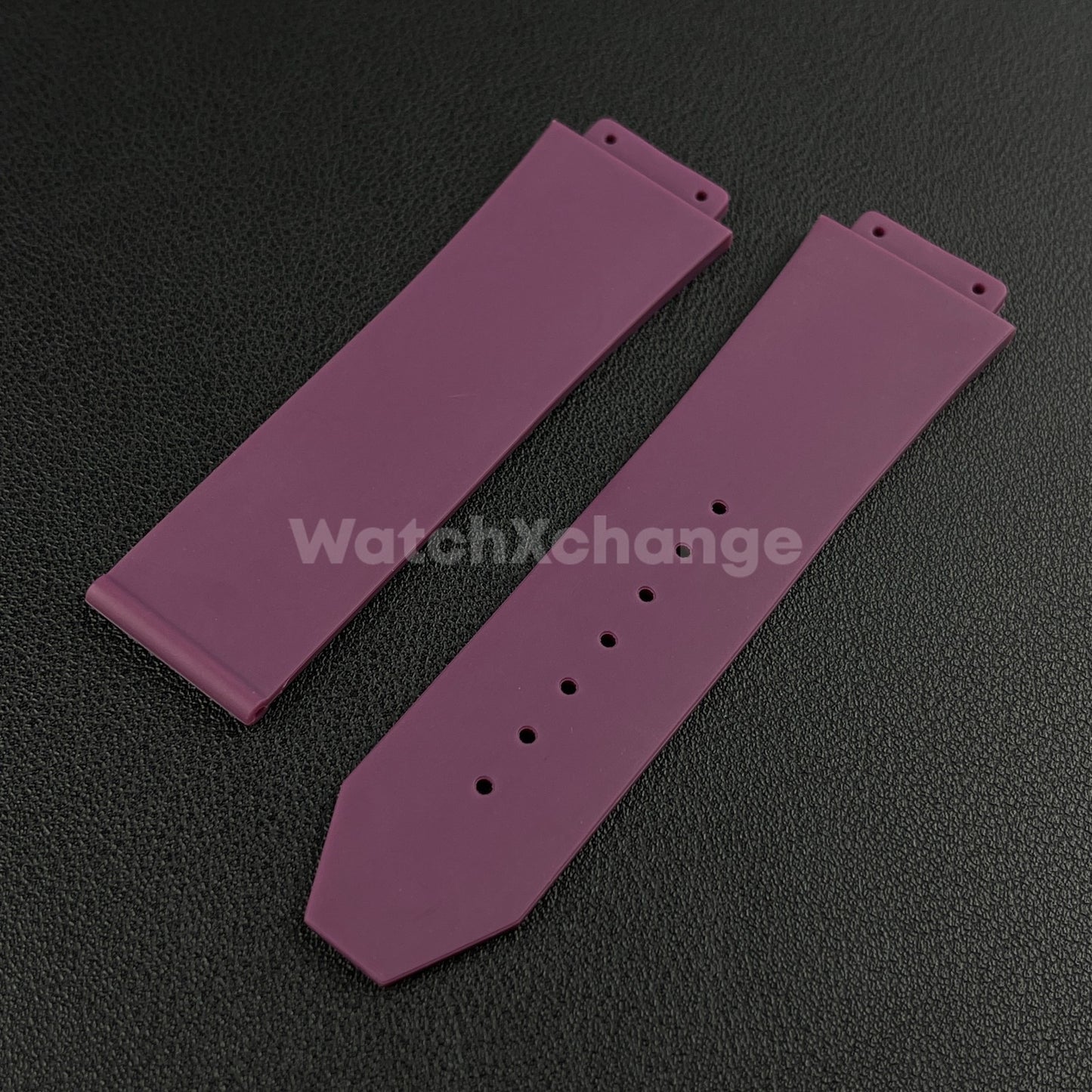 Purple Rubber Silicone Watch Strap Waterproof Band 26*19mm Fit HUBLOT BIG BANG
