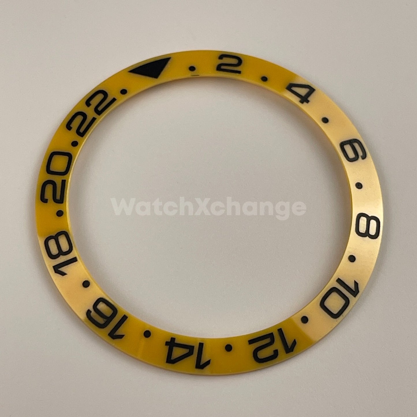Yellow Ceramic Bezel Insert 38mm GMT For Rolex Seiko SKX007 SKX009 SRPD Sloped