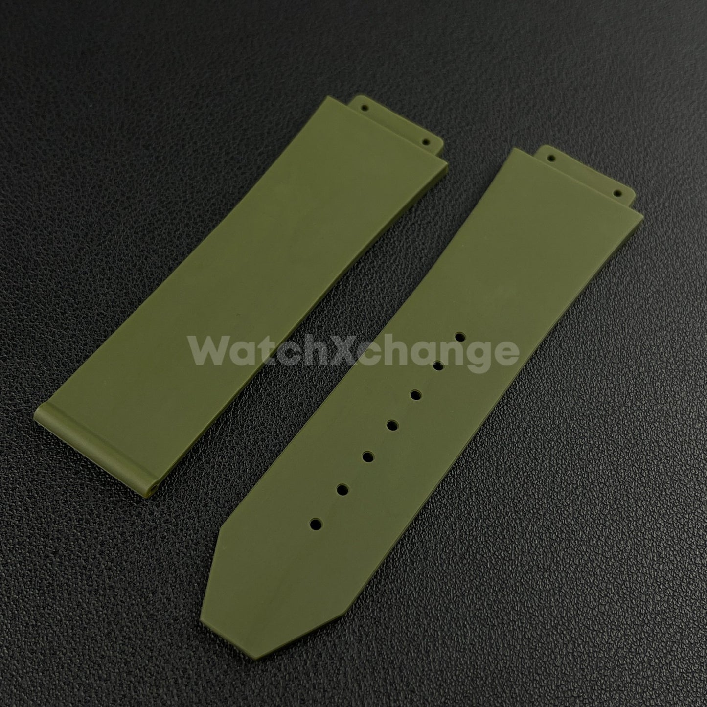 Green Rubber Silicone Watch Strap Waterproof Band 26*19mm Fit HUBLOT BIG BANG