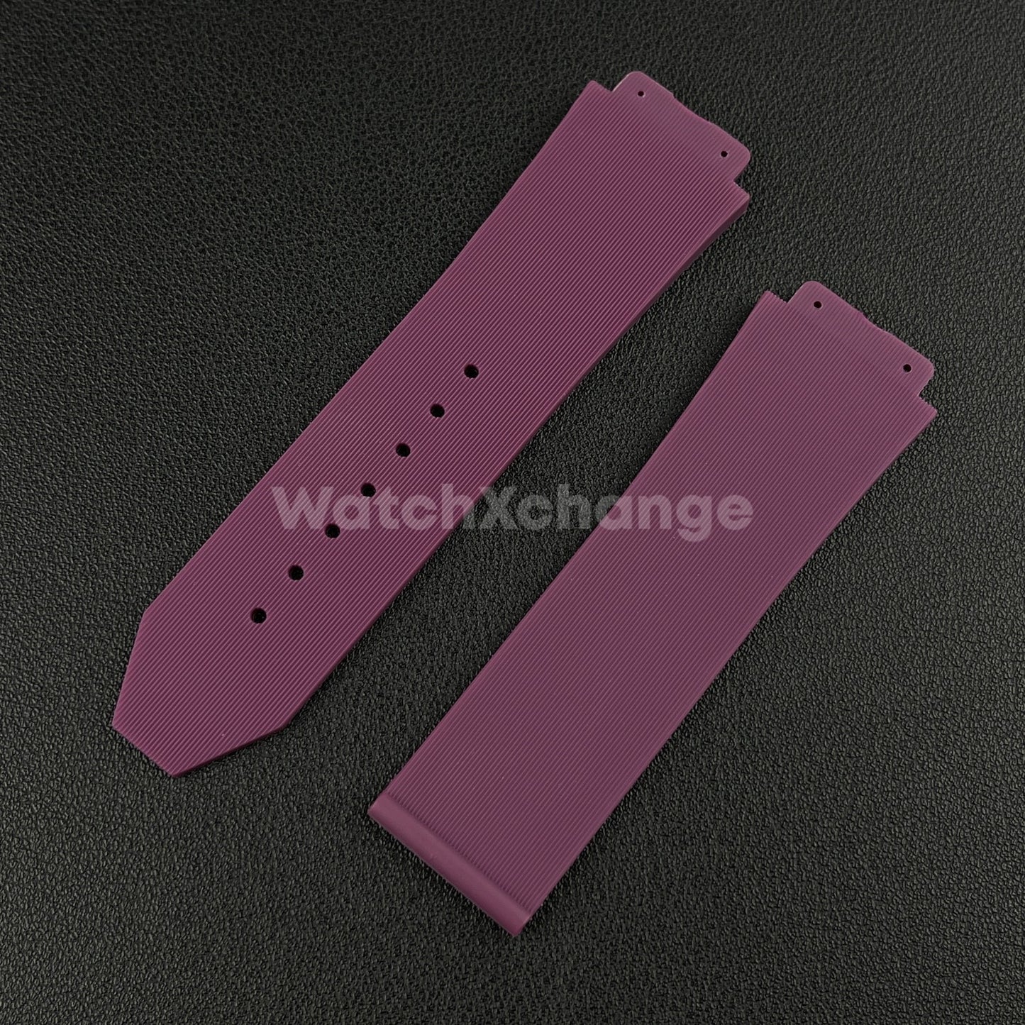 Purple Rubber Silicone Watch Strap Waterproof Band 26*19mm Fit HUBLOT BIG BANG