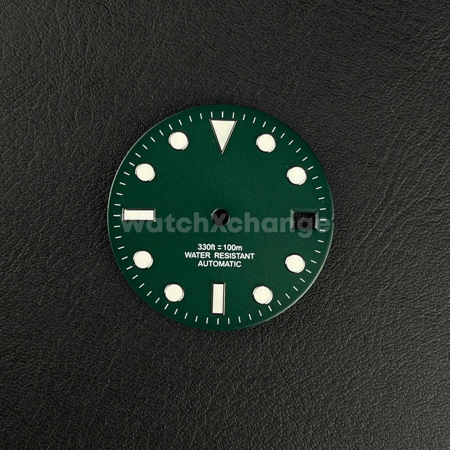 28.5mm Dark Green Watch Dial Green Luminous for SEIKO NH35 Watch Movement Parts