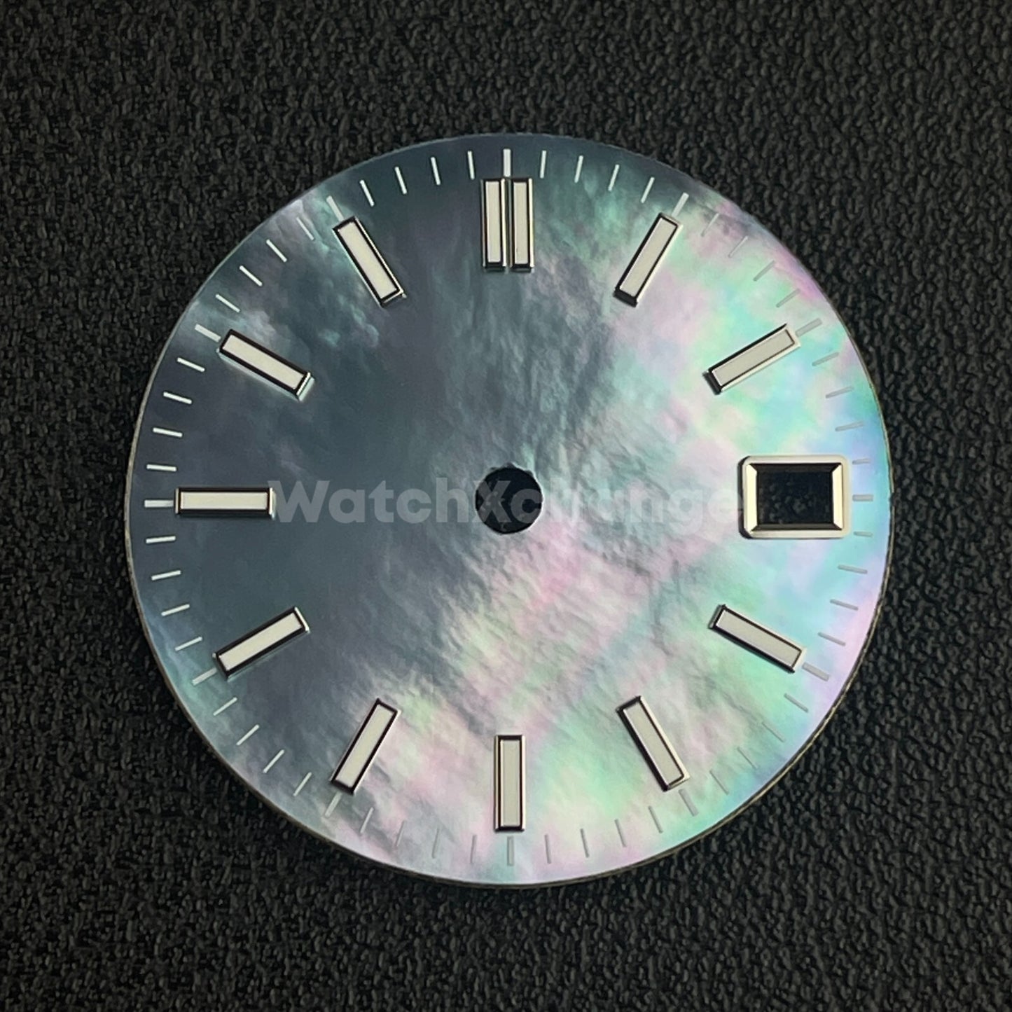 28.5mm Grey Pearl Shell Texture Watch Dial for SEIKO NH35 NH36 Movement