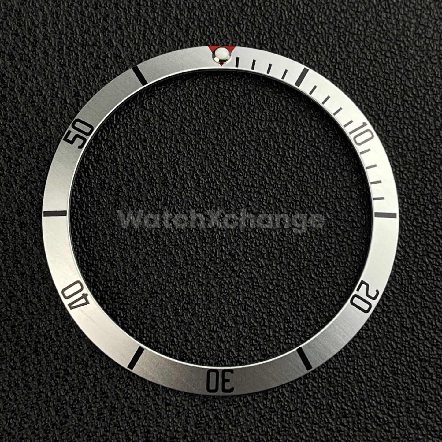 Silver & Black 36.5mm Sloped Aluminium Watch Bezel Insert for Rolex Seiko