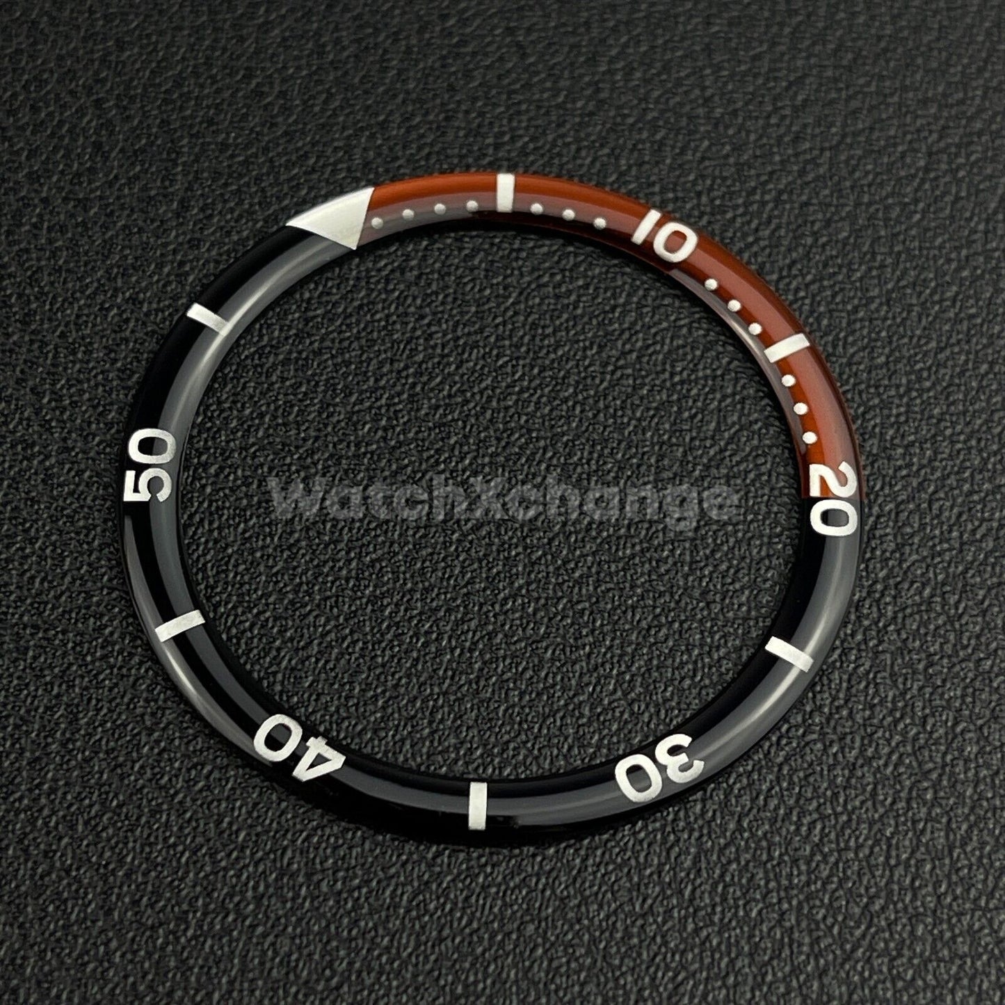 Black & Brown 38mm Flat Resin Bezel Insert For Divers Watch Seiko Mod SKX SRPD