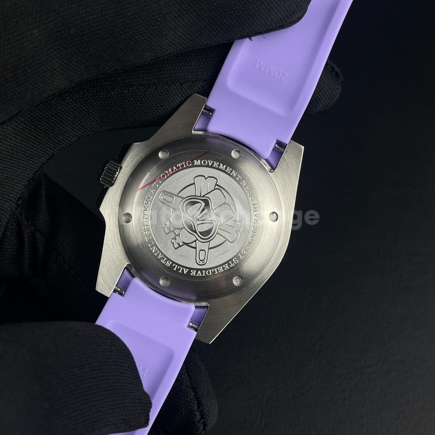 STEELDIVE Purple 41mm Diving Mens Watch NH35A Automatic Movement Sapphire Steel