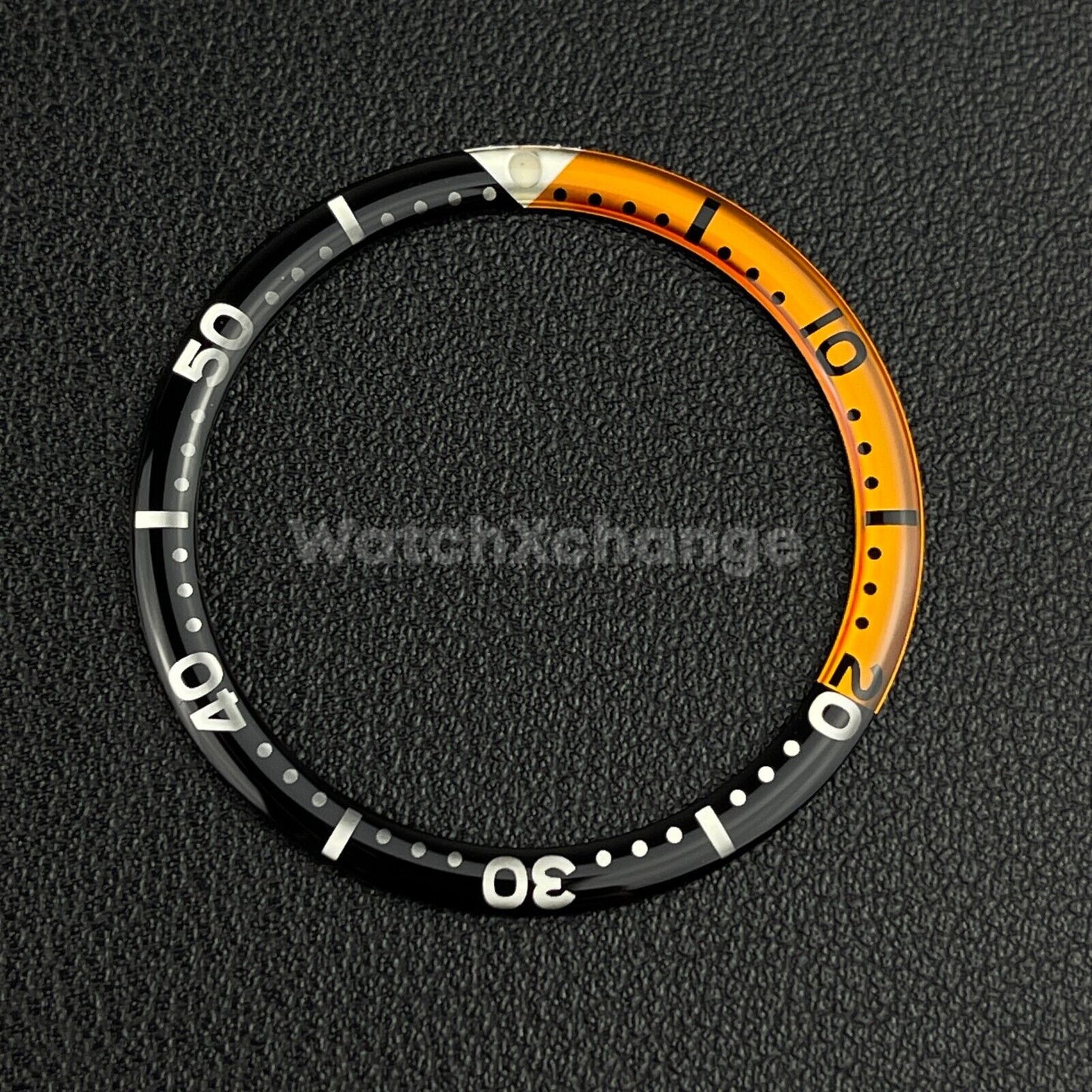 Black & Orange 38mm Flat Resin Bezel Insert For Divers Watch Seiko Mod SKX SRPD