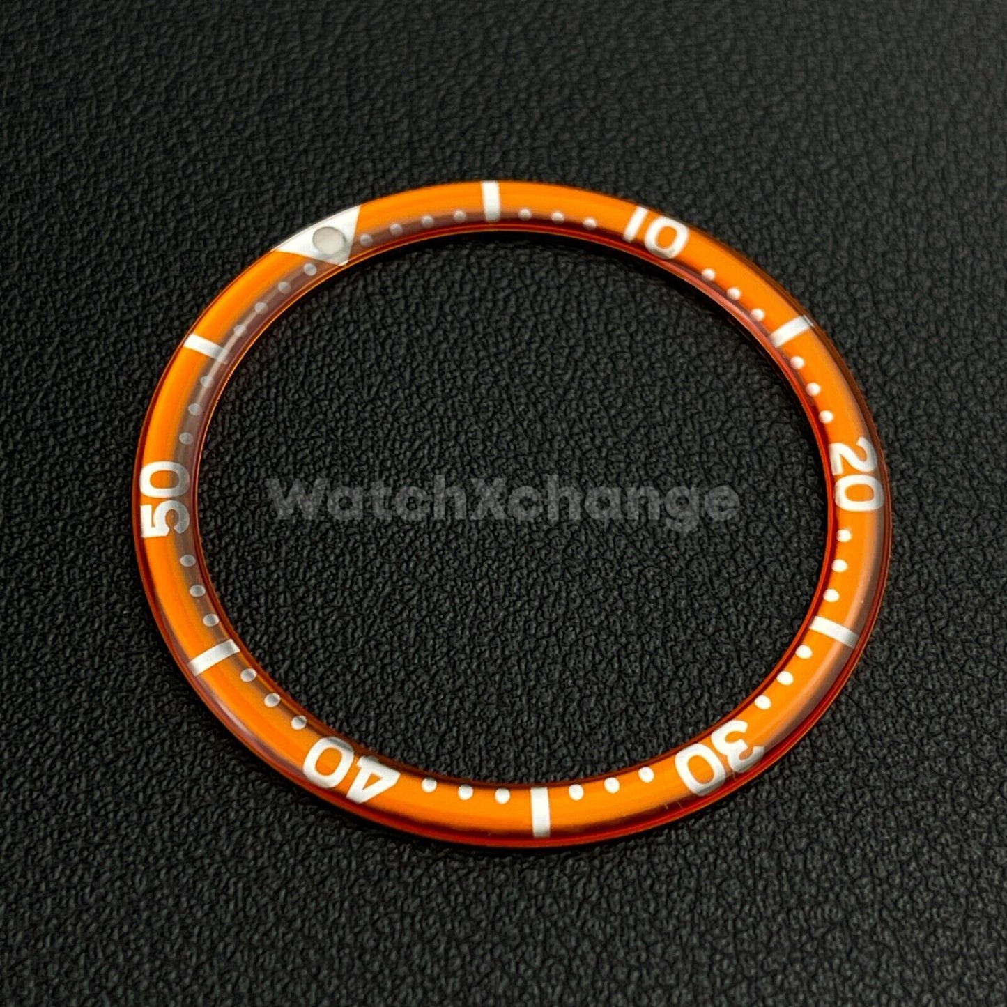 Orange & Silver 38mm Flat Resin Bezel Insert For Divers Watch Seiko Mod SKX SRPD