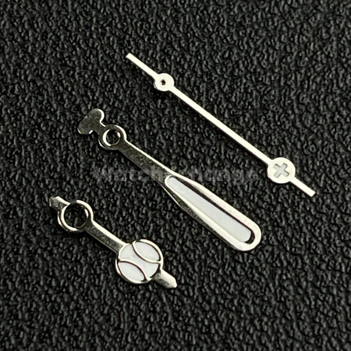Silver Baseball Bat and Ball Style Watch Hands For SEIKO NH35/36 Movements
