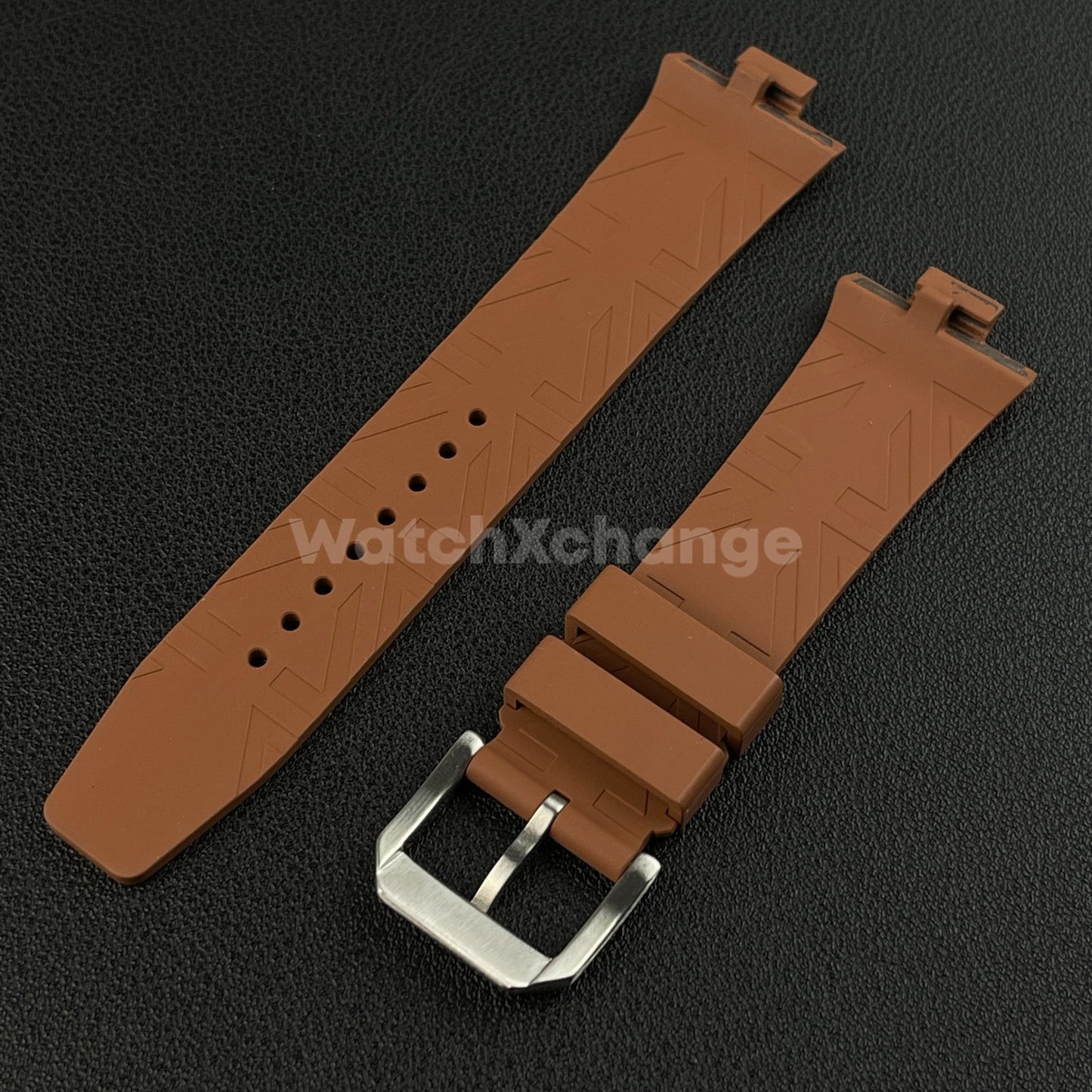 Brown Rubber Watch Strap For Citizen Tsuyosa NJ0150 NJ0151ME NJ01510158 9mm