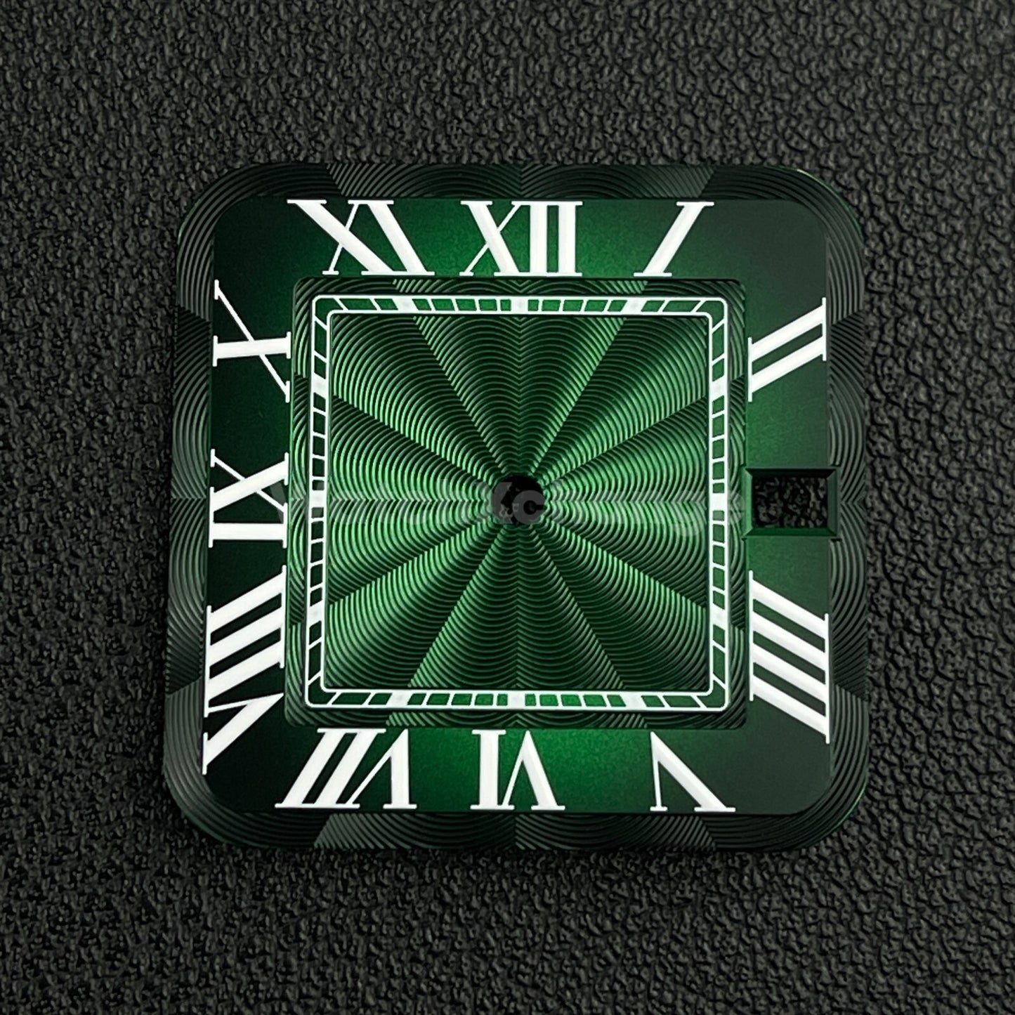 27mm Green Square Watch Dial for NH35A Automatic Movement