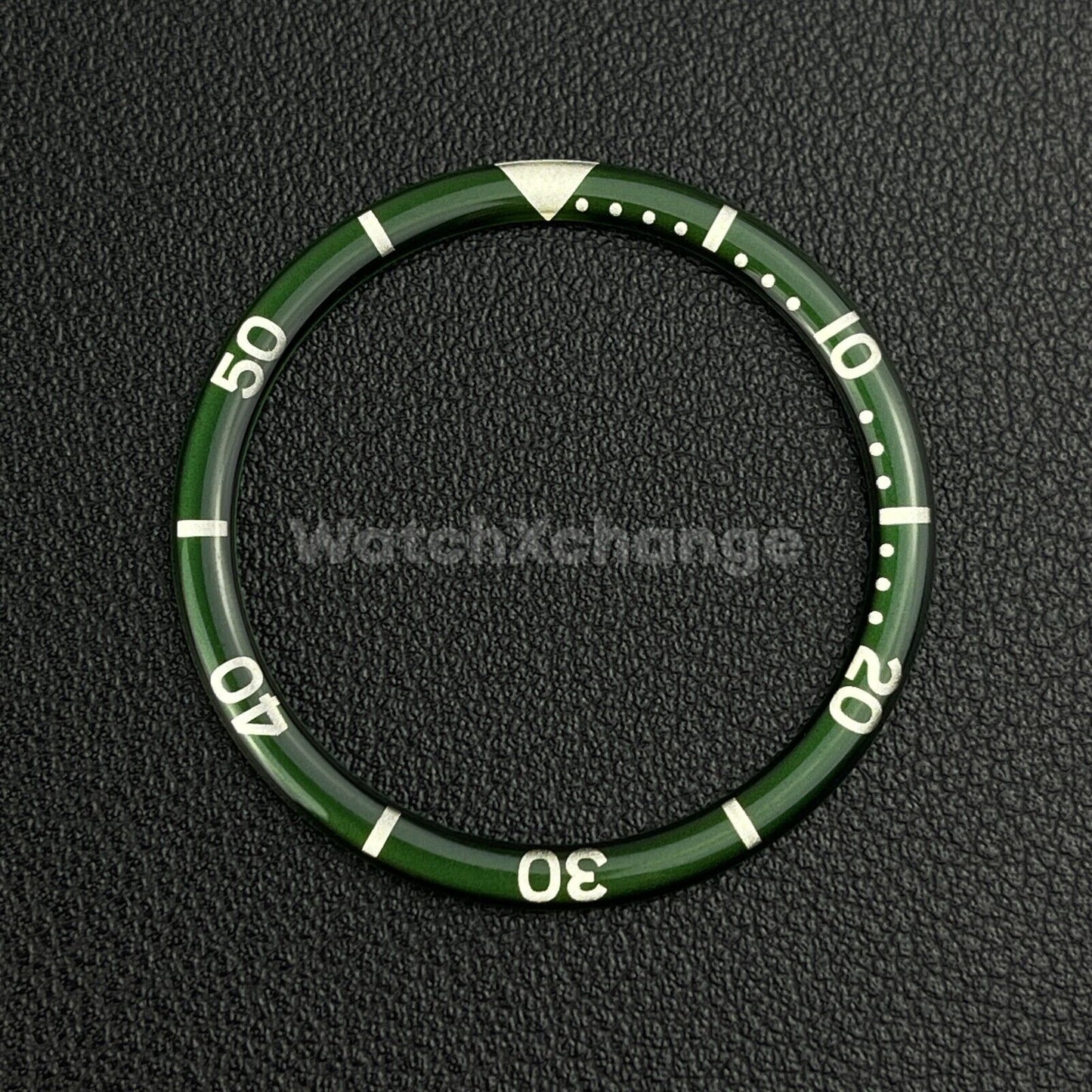 Green & Silver 38mm Flat Resin Bezel Insert For Divers Watch Seiko Mod SKX SRPD