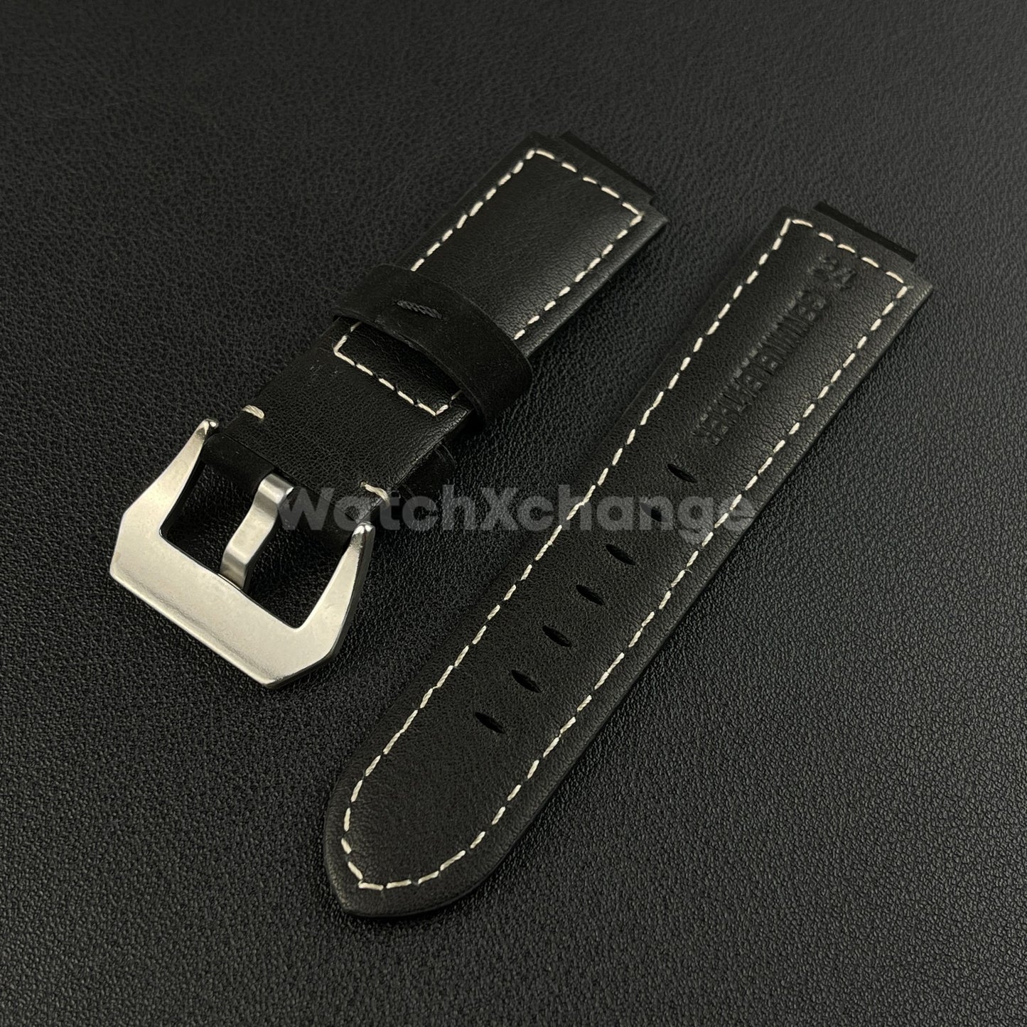 Black Suede Leather Watch Strap for Timex Tidal Compass T2N72 T2N720 14mm 16mm
