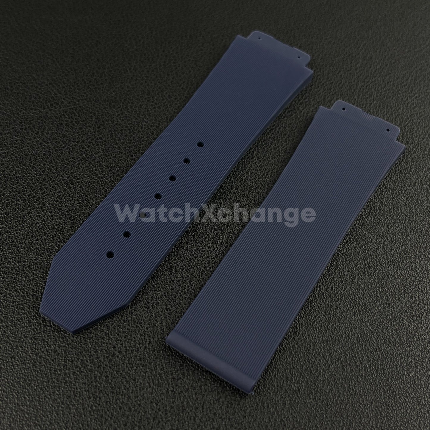Blue Rubber Silicone Watch Strap Waterproof Band 26*19mm Fit HUBLOT BIG BANG