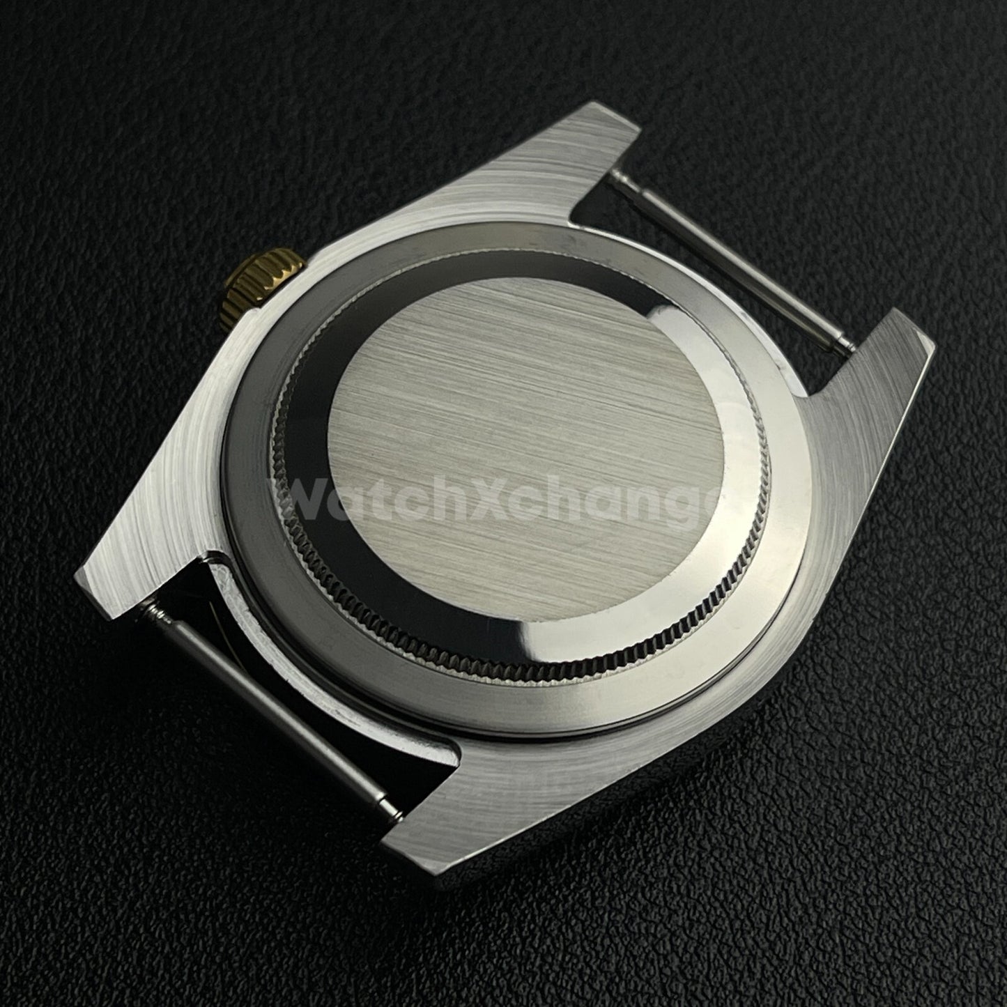 39mm Silver & Gold Watch Case Fluted Modified Sapphire for NH35/NH36 Movement