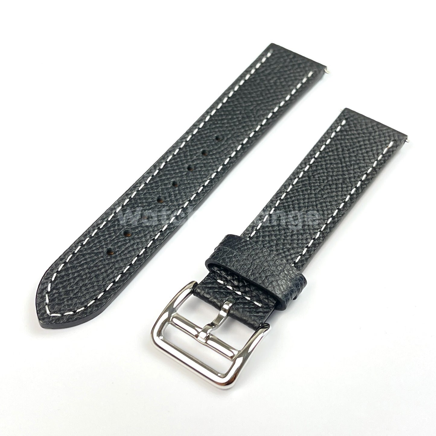 Black Universal Quick Release Genuine Leather Watch Strap Band 18mm 20mm 22mm