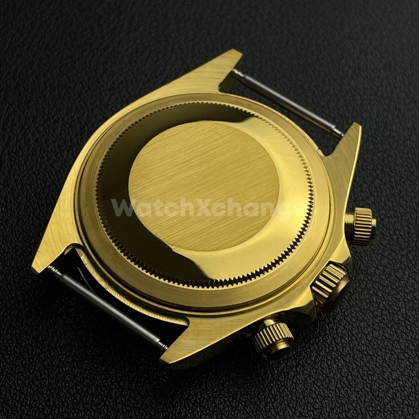 39mm Gold Stainless Steel Sapphire Glass Watch Case for VK63 Quartz Movement