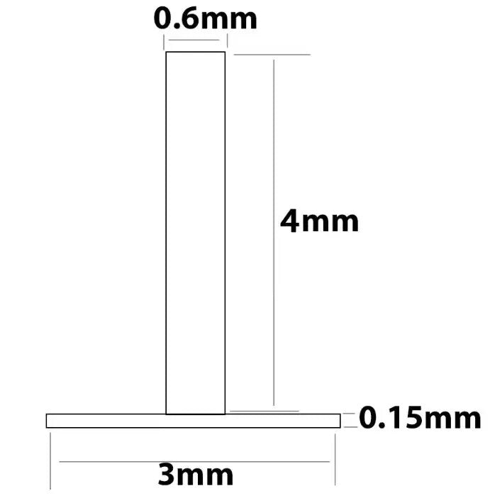 0.6mm Dial Foot Pin For Watch Repair Copper Locating Feet Universal Fixing Part