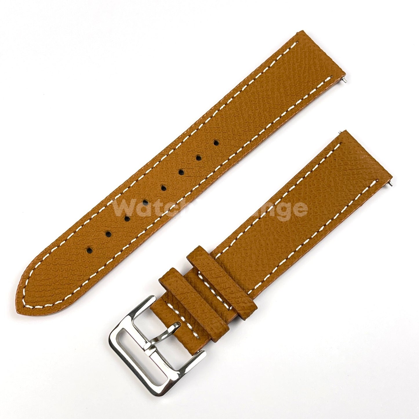 Light Brown Universal Quick Release Leather Watch Strap Band 18mm 20mm 22mm