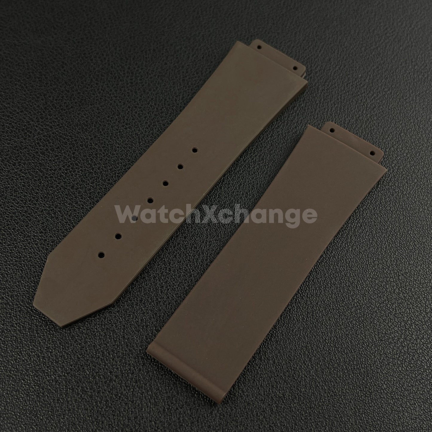 Brown Rubber Silicone Watch Strap Waterproof Band 26*19mm Fit HUBLOT BIG BANG