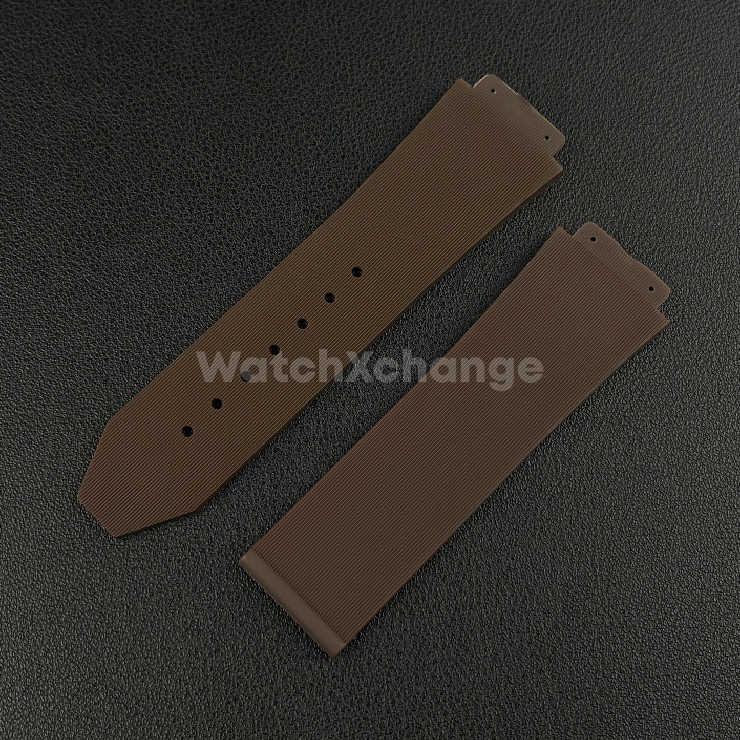 Brown Rubber Silicone Watch Strap Waterproof Band 26*19mm Fit HUBLOT BIG BANG