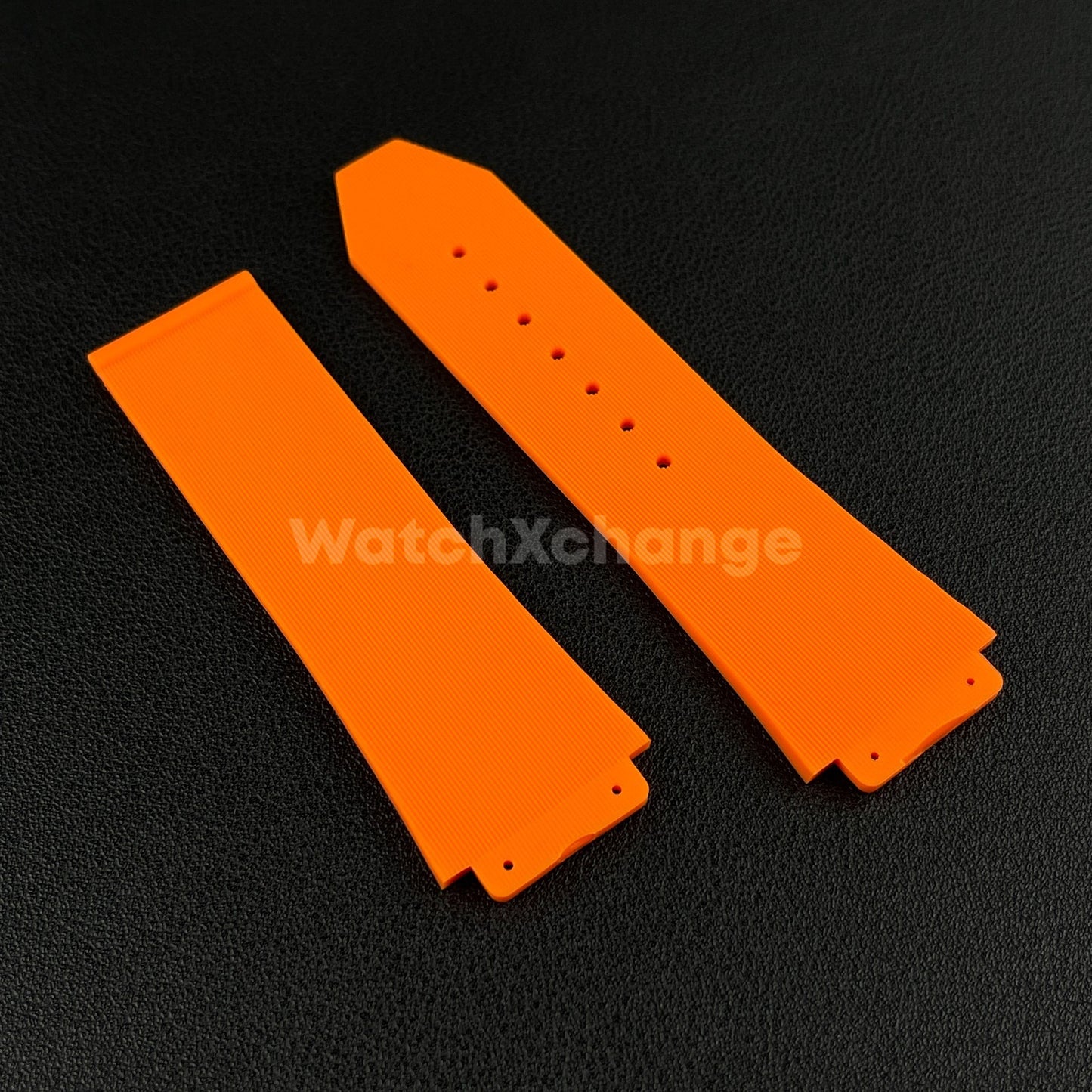 Orange Rubber Silicone Watch Strap Waterproof Band 26*19mm Fit HUBLOT BIG BANG